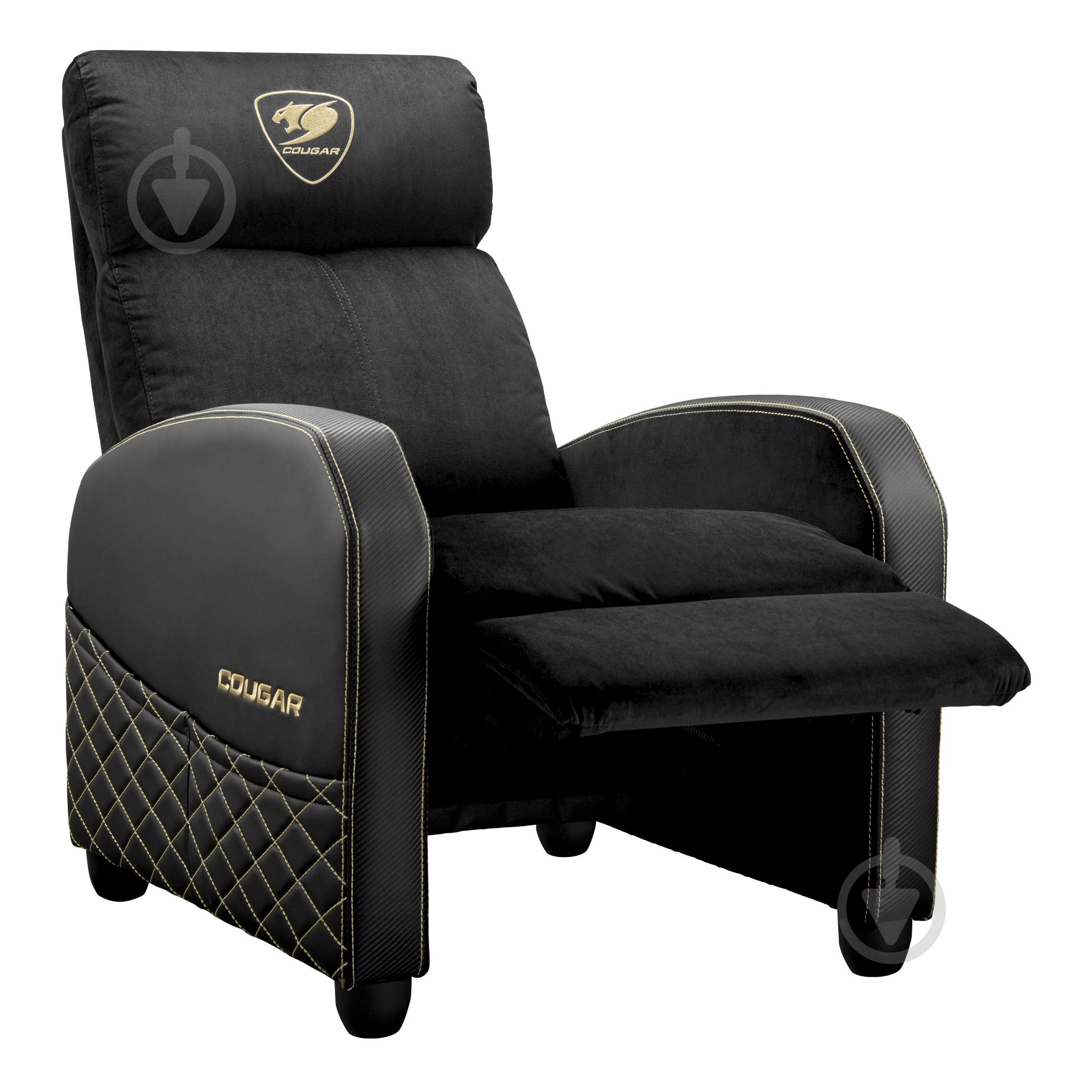 Крісло ігрове Cougar RANGER ELITE GOLD дихаюча тканина чорний - фото 2