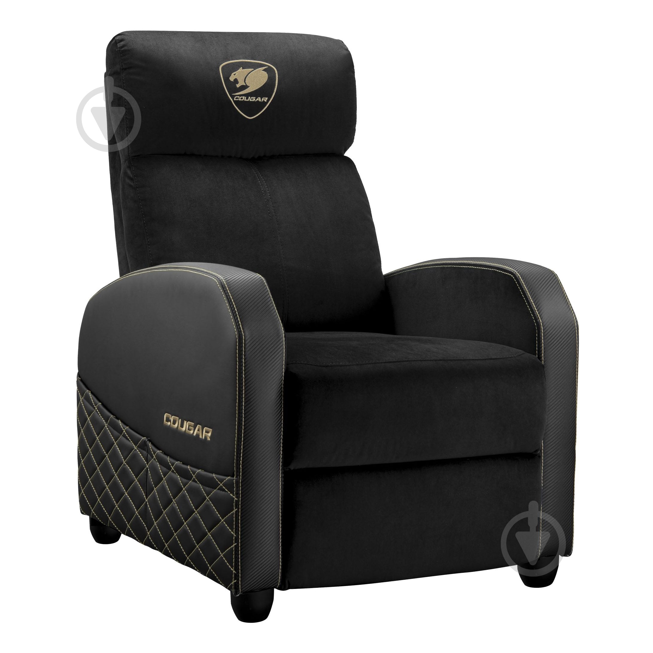 Крісло ігрове Cougar RANGER ELITE GOLD дихаюча тканина чорний - фото 4