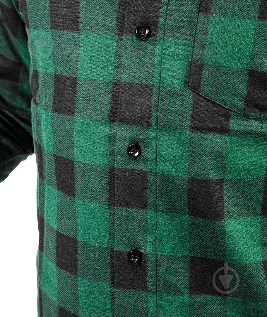 Рубашка Topex фланелевая, 81-546 р.M зеленый - фото 3