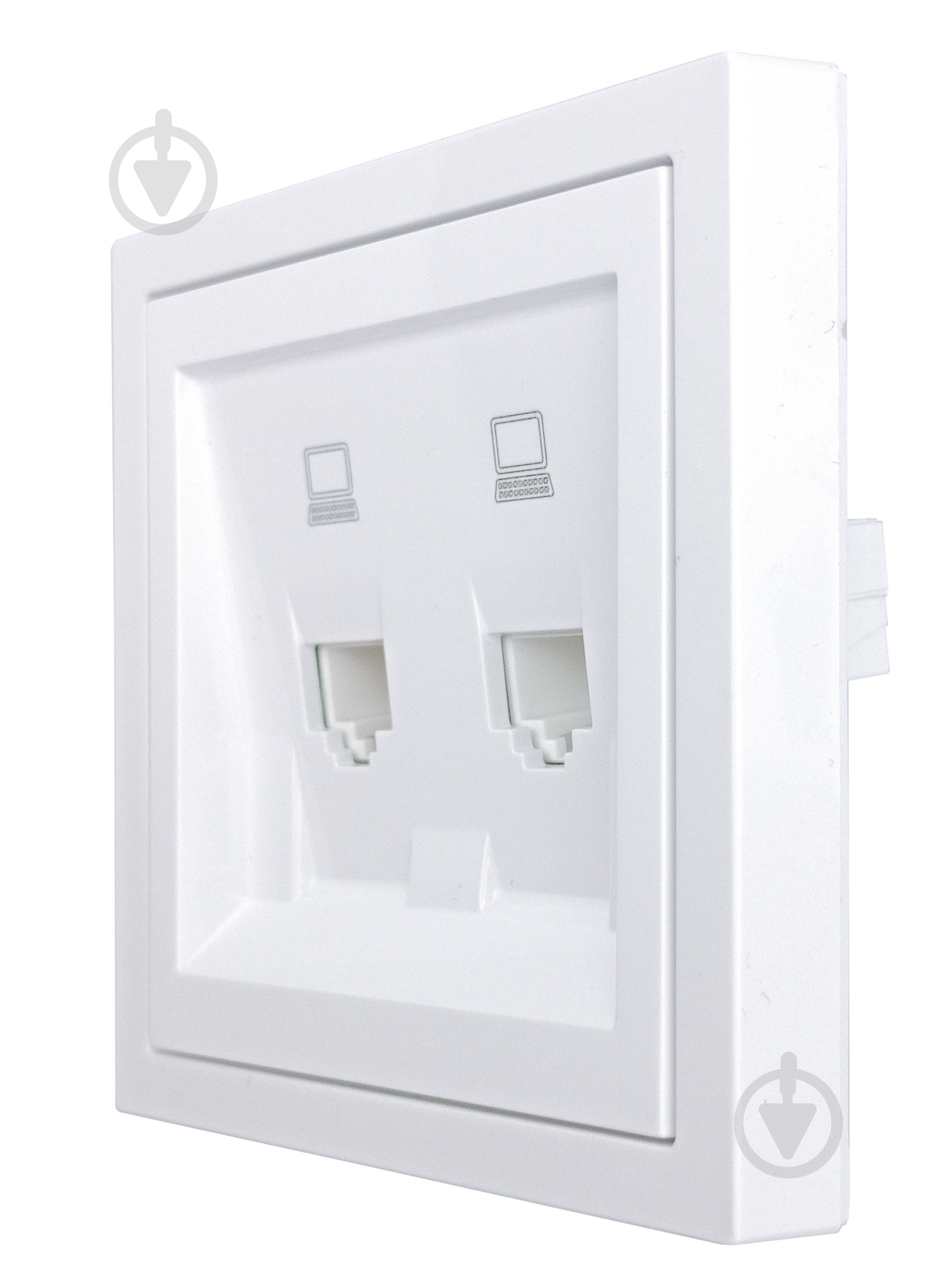 Розетка компьютерная двойная HausMark Juna IP20 белый - фото 3