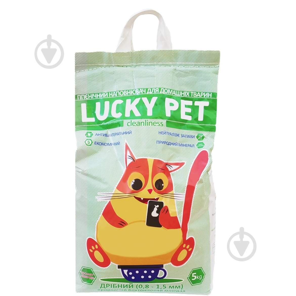 Наповнювач для туалету Lucky Pet бентонітовий дрібний 5 кг - фото 1 Наповнювач для туалету Lucky Pet бентонітовий дрібний 5 кг - фото 1