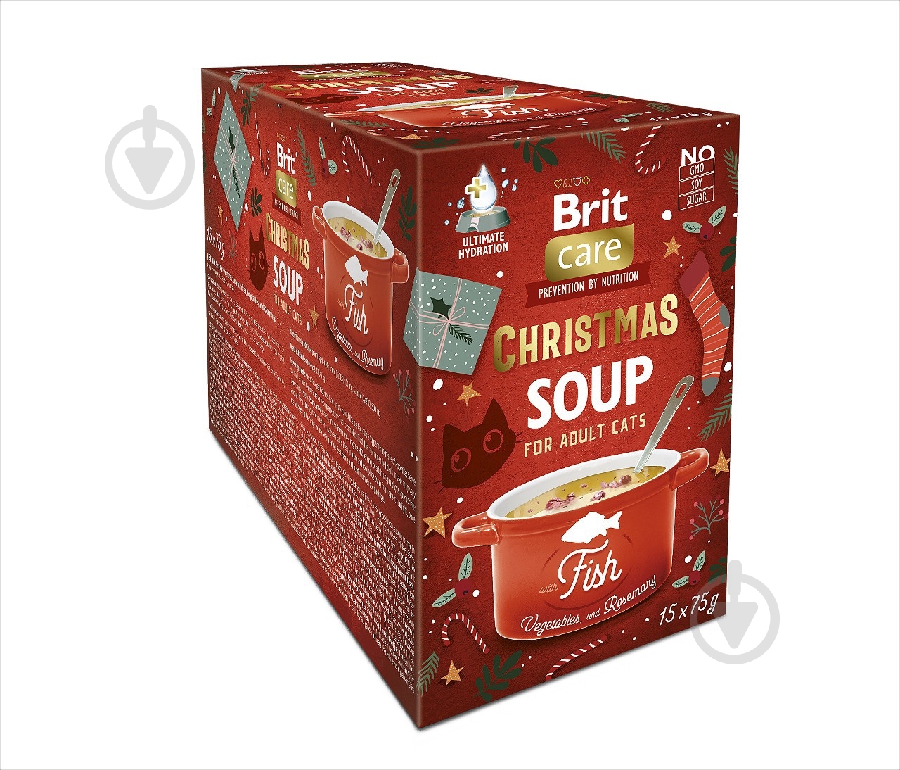 Корм влажный для кошек Brit Care Christmas Fish Soup рождественский суп с рыбой 75 г - фото 3