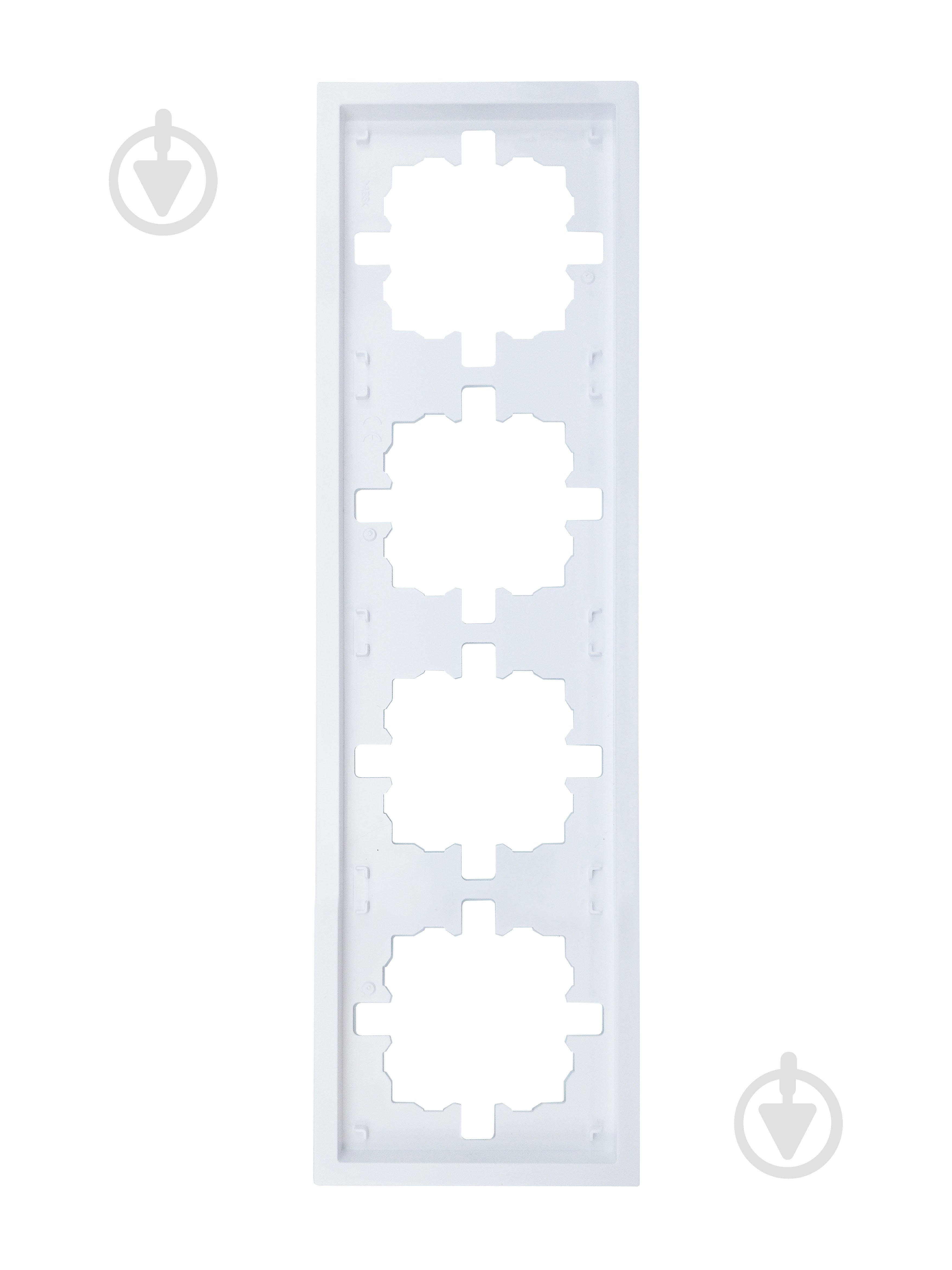 Рамка четырехместная HausMark Juna универсальная белый - фото 1