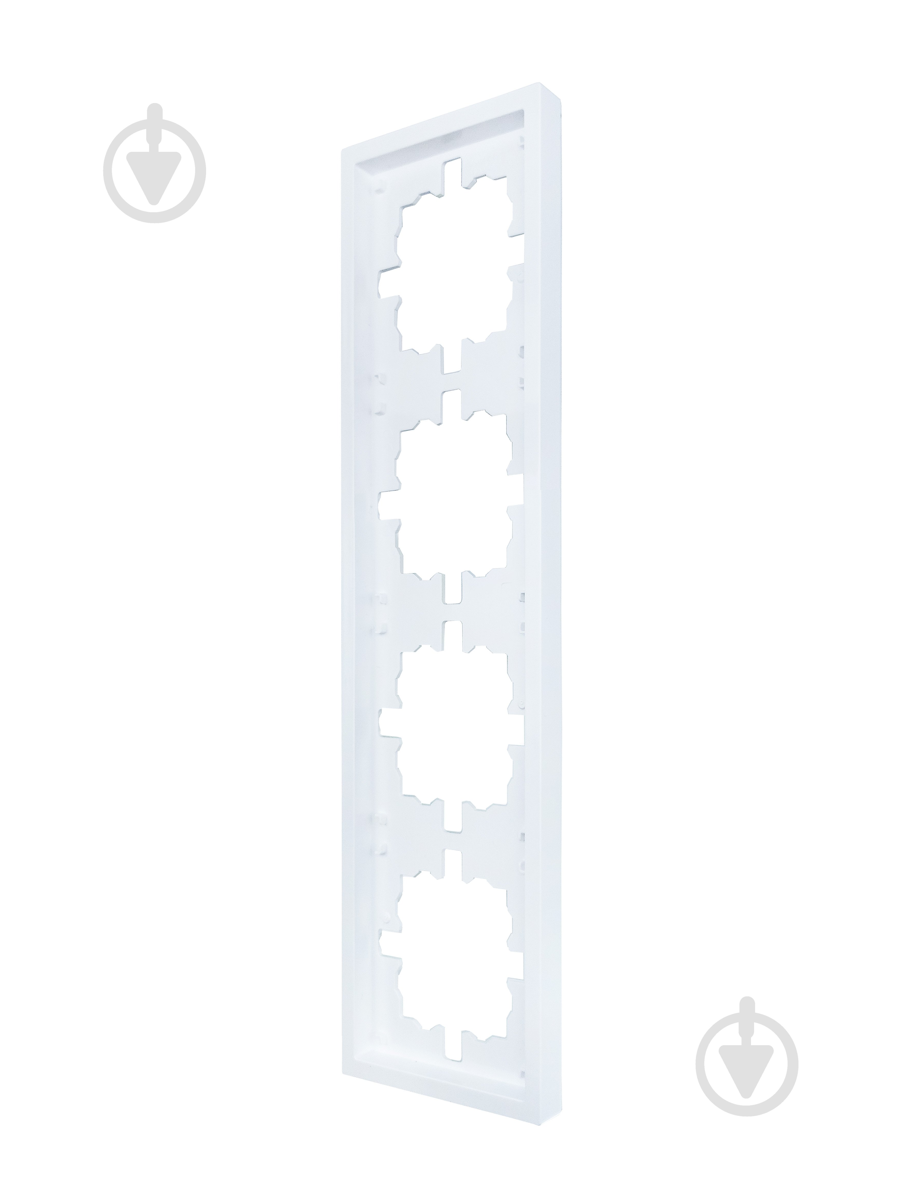 Рамка четырехместная HausMark Juna универсальная белый - фото 2