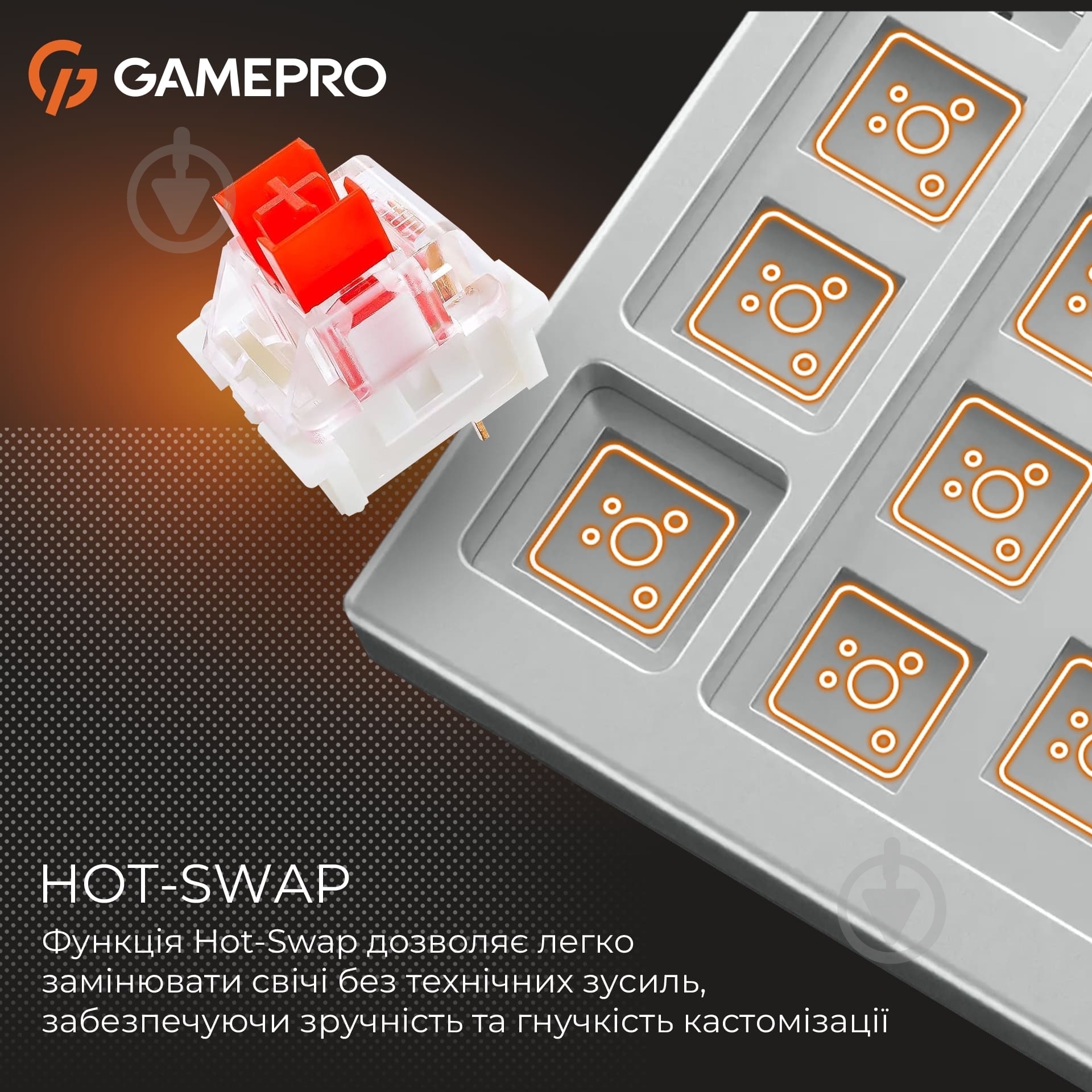 Клавіатура ігрова GamePro Genesis Metallic (MK144G) grey - фото 12