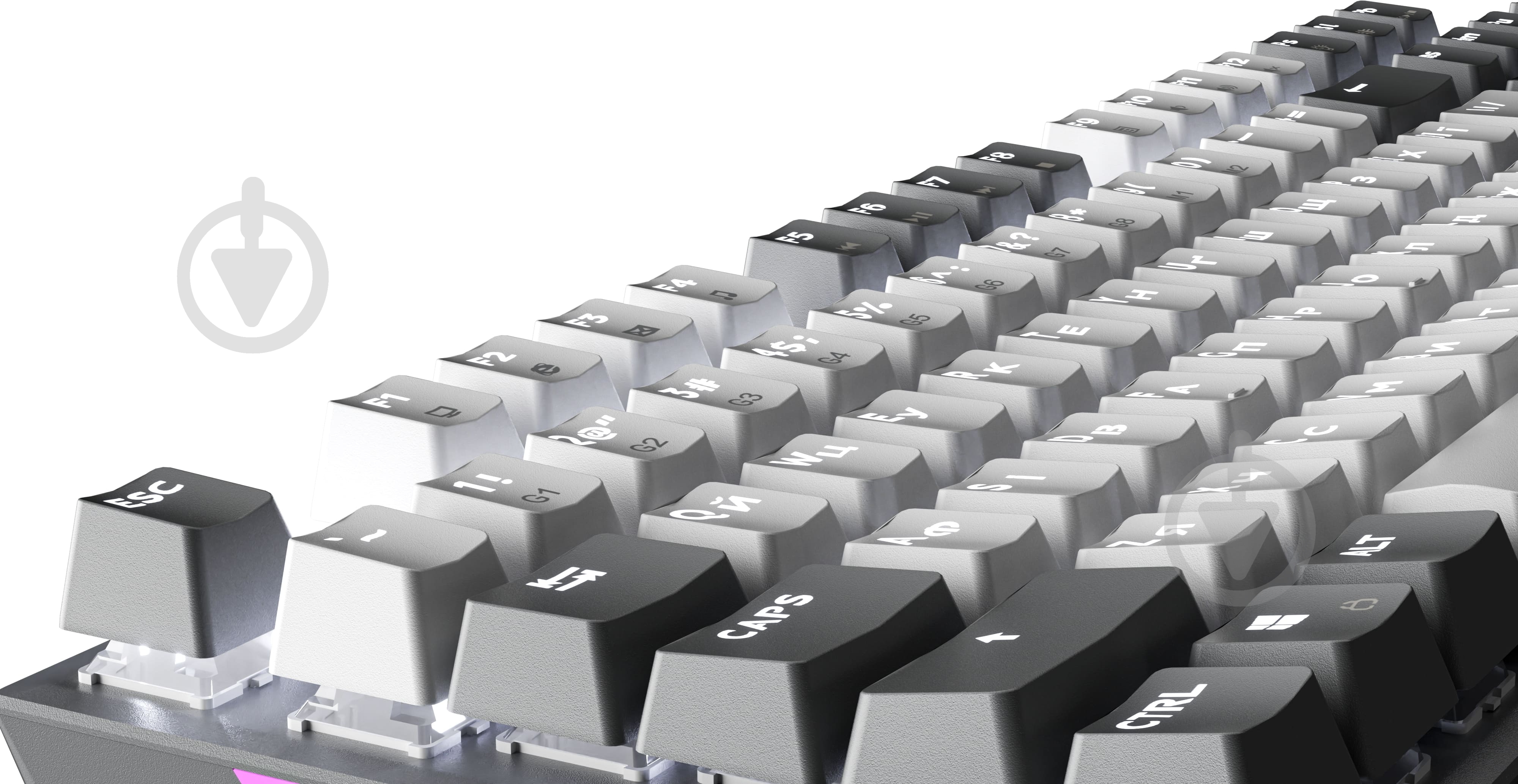 Клавіатура ігрова GamePro Genesis Metallic (MK144G) grey - фото 4