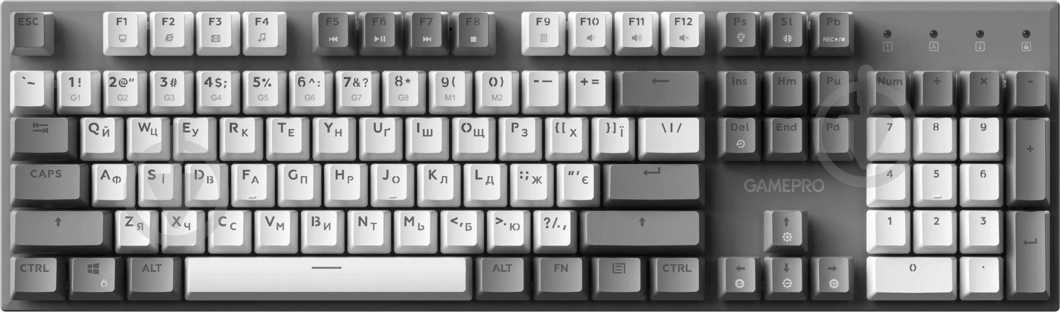 Клавіатура ігрова GamePro Genesis Metallic (MK144G) grey - фото 6