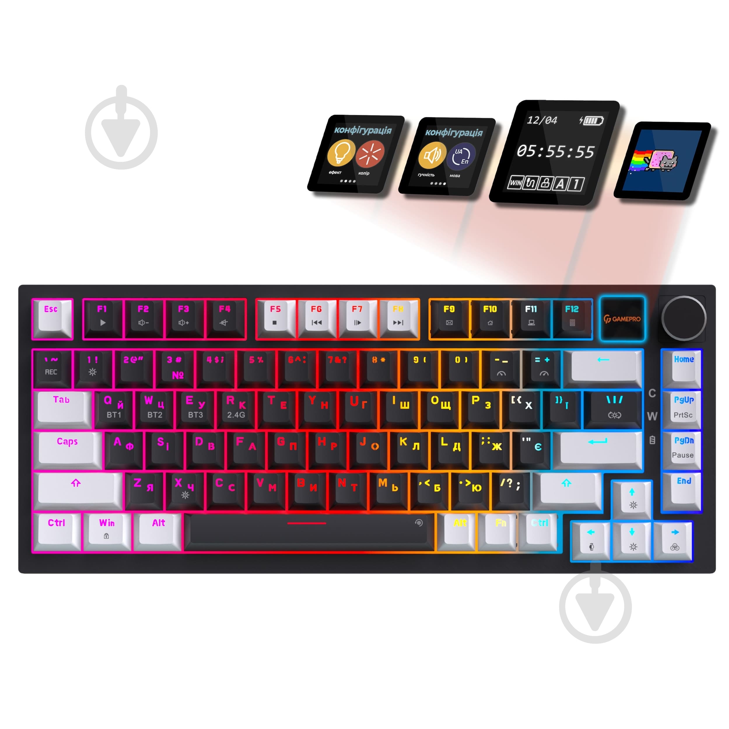 Клавиатура беспроводная GamePro (MK160B-D-Pro) механическа - фото 1 Клавиатура беспроводная GamePro (MK160B-D-Pro) механическа - фото 1