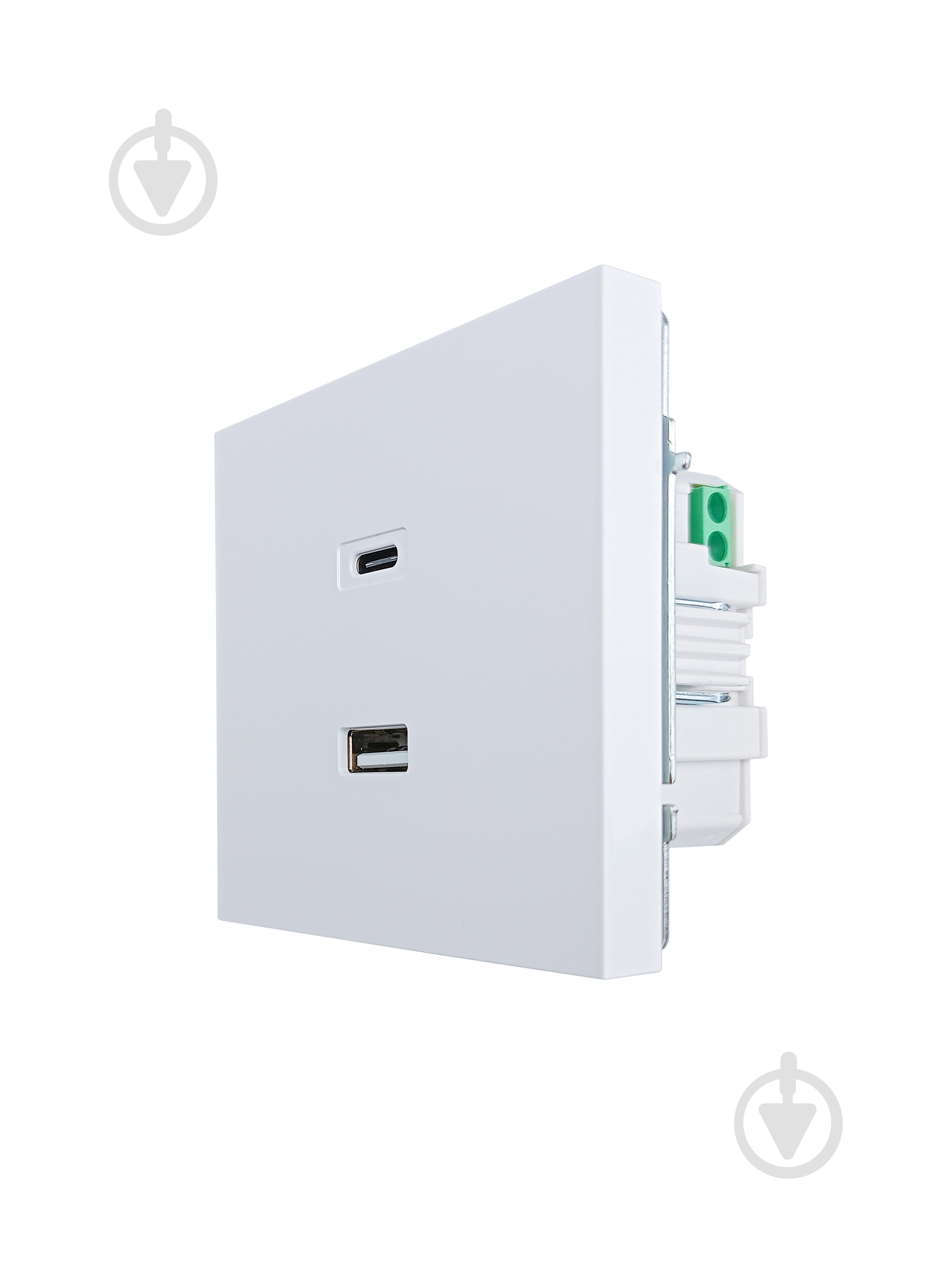 Механизм розетки USB + Type C HausMark Juna IP20 белый - фото 2
