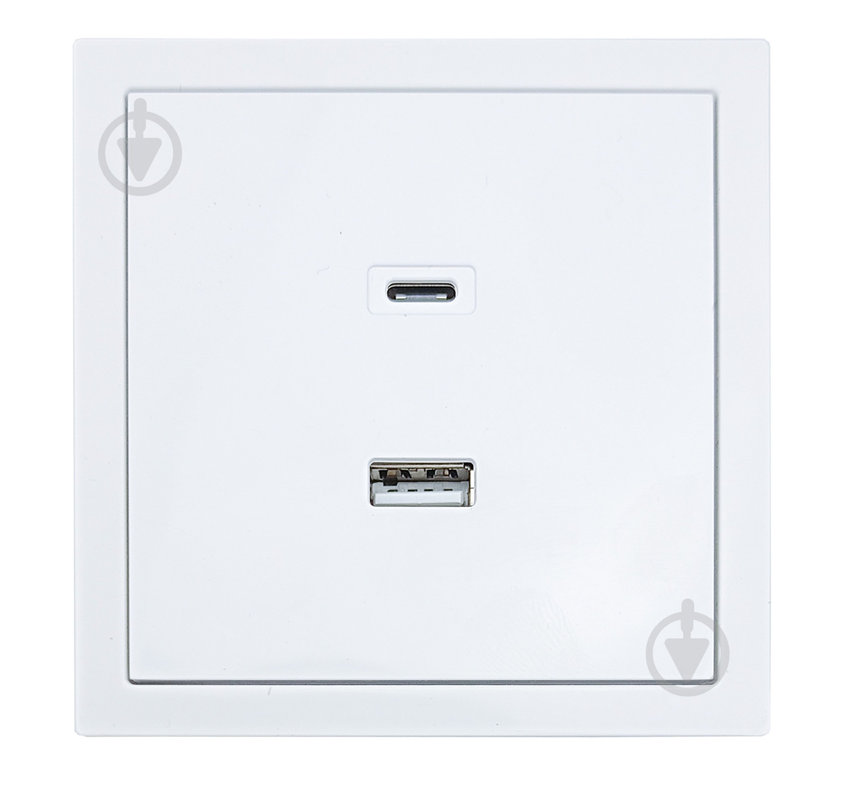 Механизм розетки USB + Type C HausMark Juna IP20 белый - фото 1