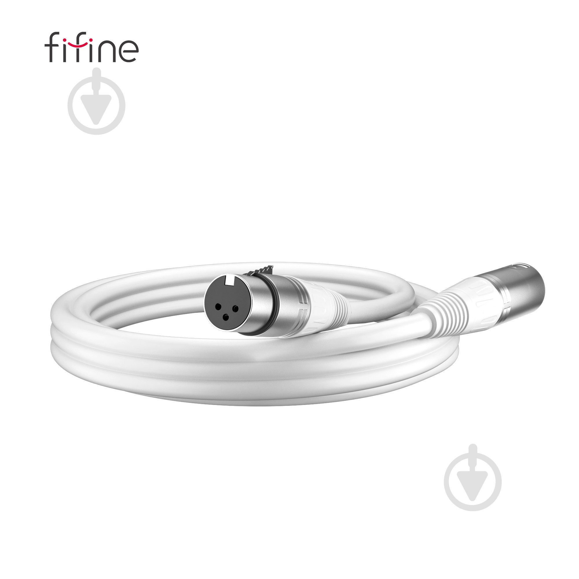 Кабель микрофонный FIFINE L9CW XLR Male to Femal 1,8m White (L9CW) - фото 3