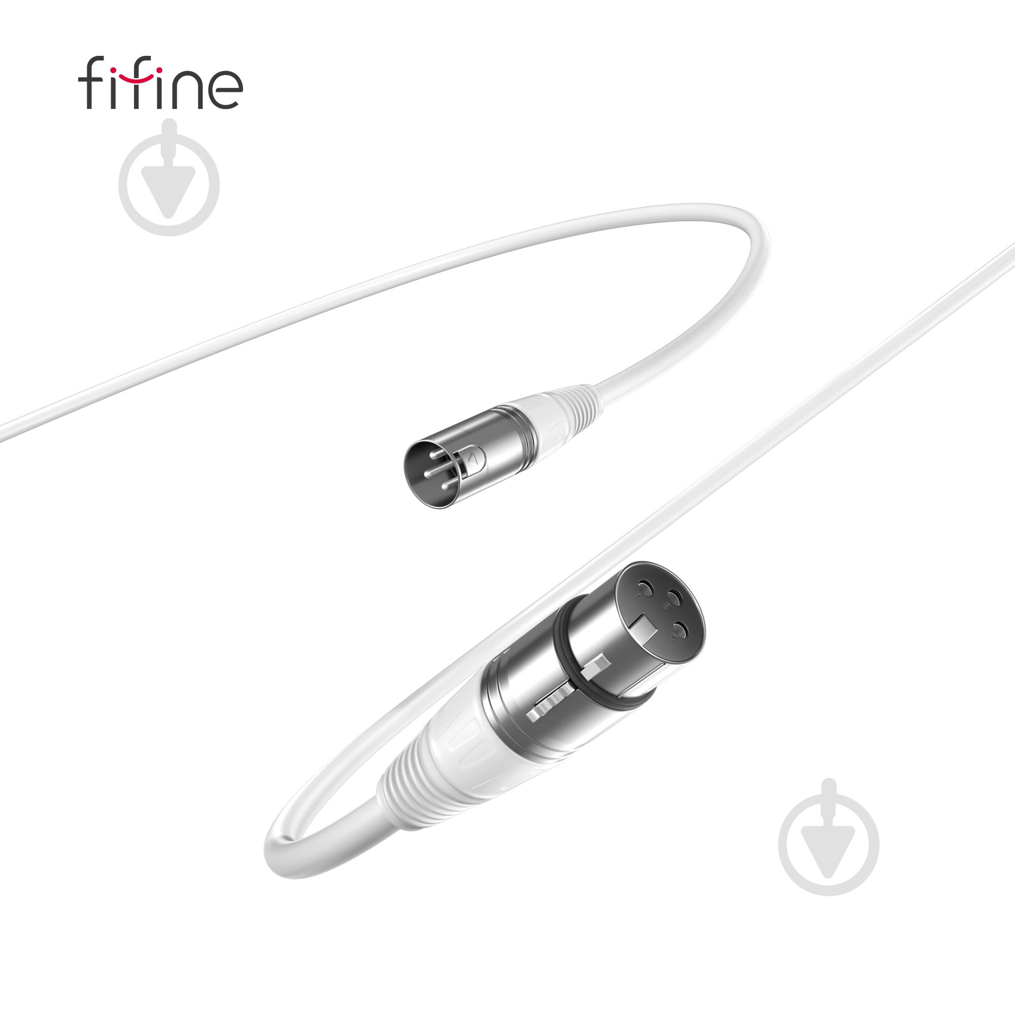 Кабель микрофонный FIFINE L9CW XLR Male to Femal 1,8m White (L9CW) - фото 4