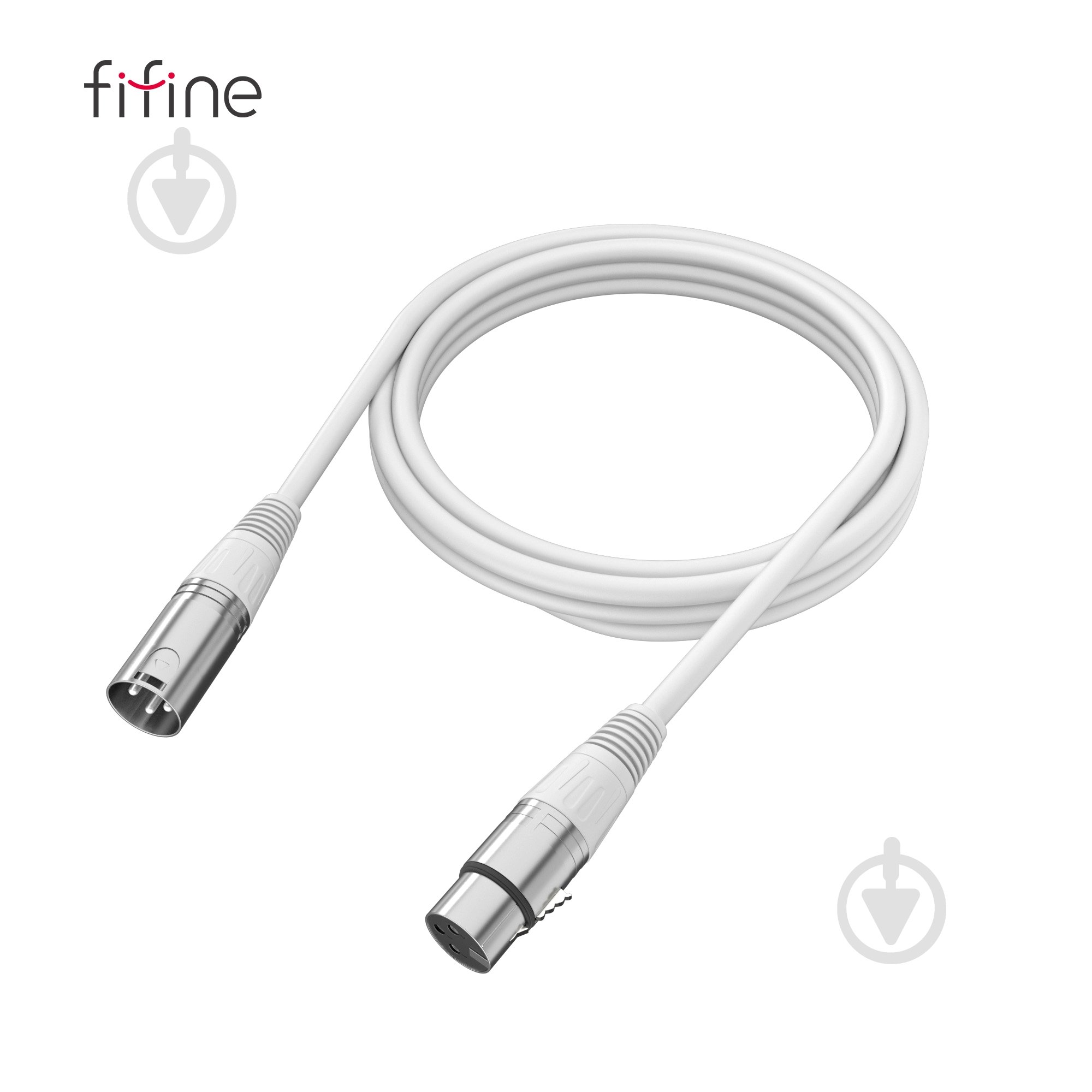 Кабель микрофонный FIFINE L9CW XLR Male to Femal 1,8m White (L9CW) - фото 5