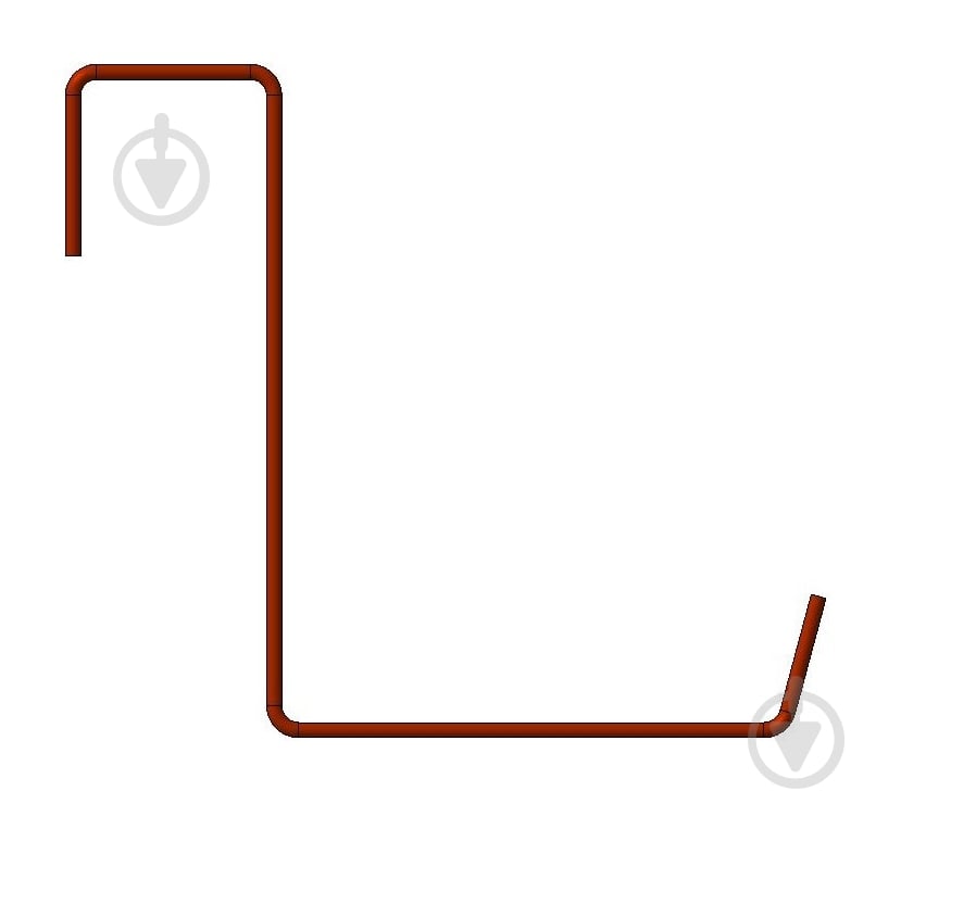 Крепление для балконного ящика простое подбалконник 23,7х4,8x21 см коричневый - фото 1