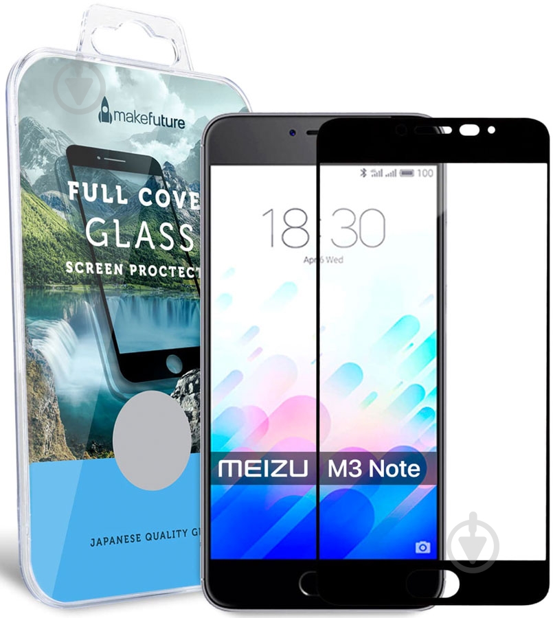 Защитное стекло MakeFuture Full Cover для Meizu M3 Note (MGFC-MM3NB) - фото 2
