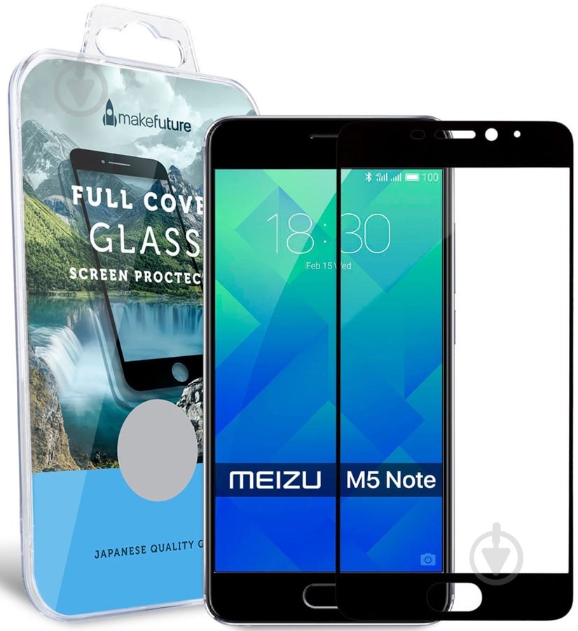 Защитное стекло MakeFuture Full Cover для Meizu M5 Note (MGFC-MM5NB) - фото 2 Защитное стекло MakeFuture Full Cover для Meizu M5 Note (MGFC-MM5NB) - фото 2