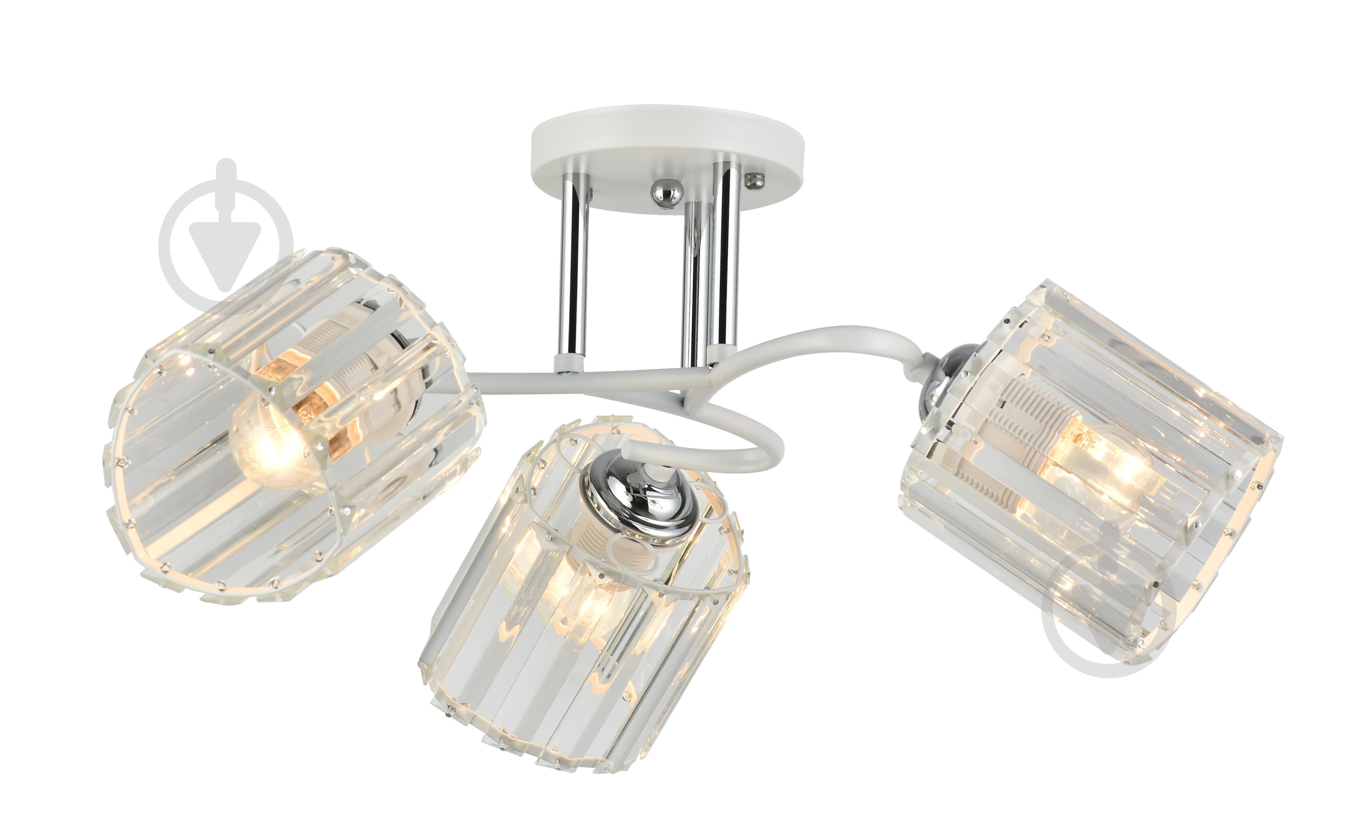Люстра потолочная Focus Light 3x60 Вт E27 хром с белым 3254/3 - фото 1