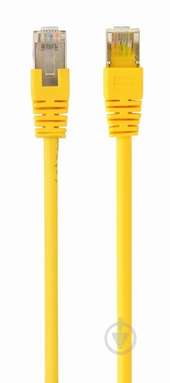 Патч-корд Cablexpert 0,5 м жовтий (PP22-0.5M/Y) FTP литий - фото 1