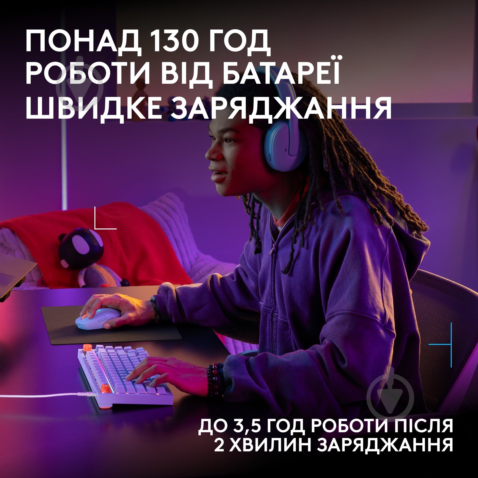Игровая мышь Logitech G305 X Superlight lilac (910-007755) - фото 6