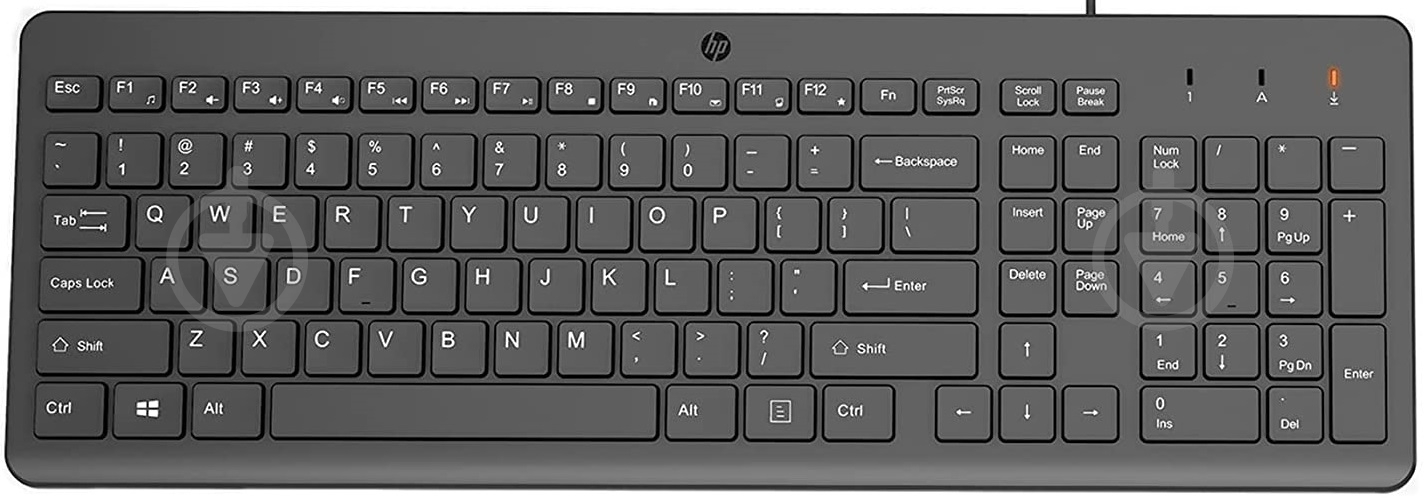 Клавиатура HP 150 USB UA (664R5AA) black - фото 1 Клавиатура HP 150 USB UA (664R5AA) black - фото 1
