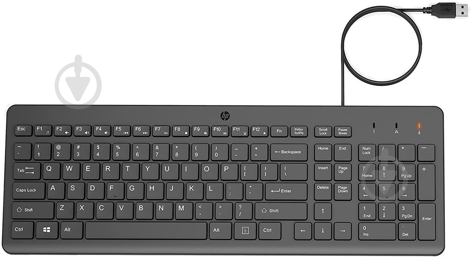 Клавиатура HP 150 USB UA (664R5AA) black - фото 2 Клавиатура HP 150 USB UA (664R5AA) black - фото 2