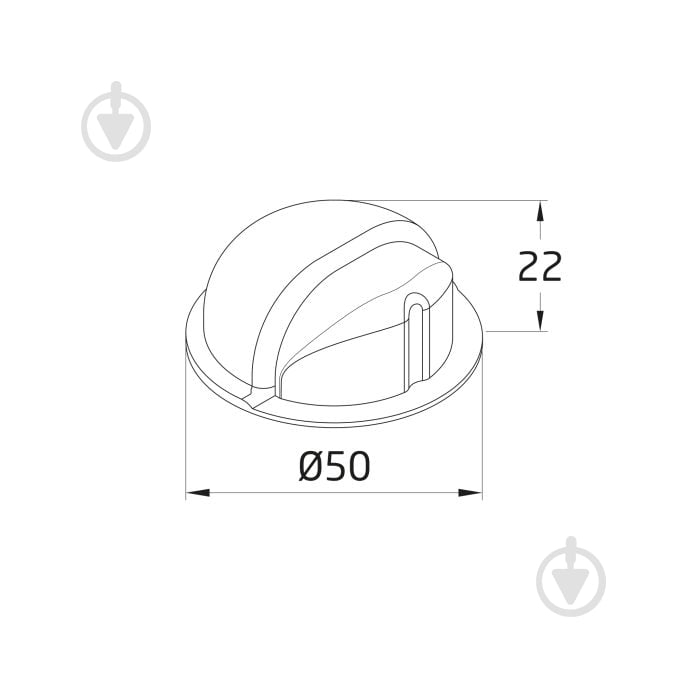 Стопор дверной самоклеящийся Amig мод.400 хром - фото 2