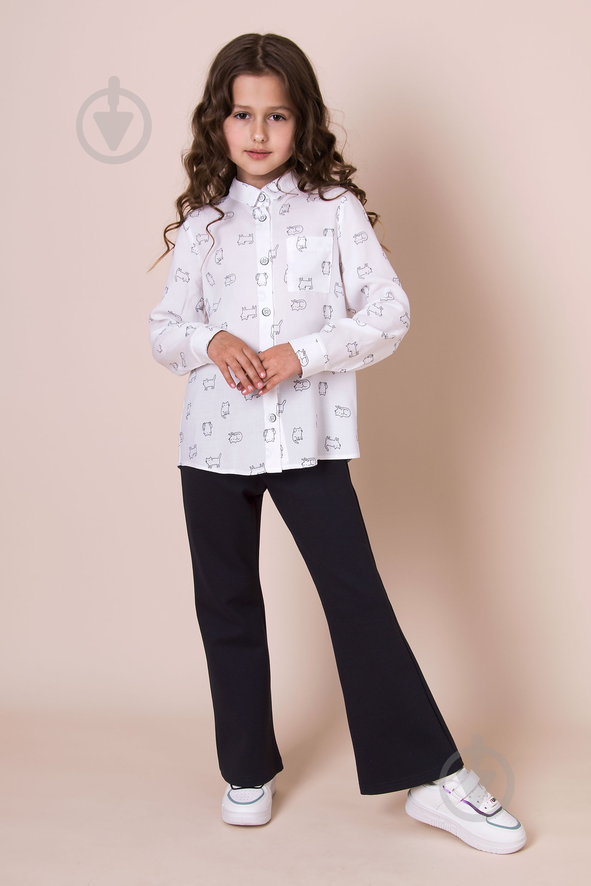 Брюки Mevis №5128 р.146 синий - фото 2