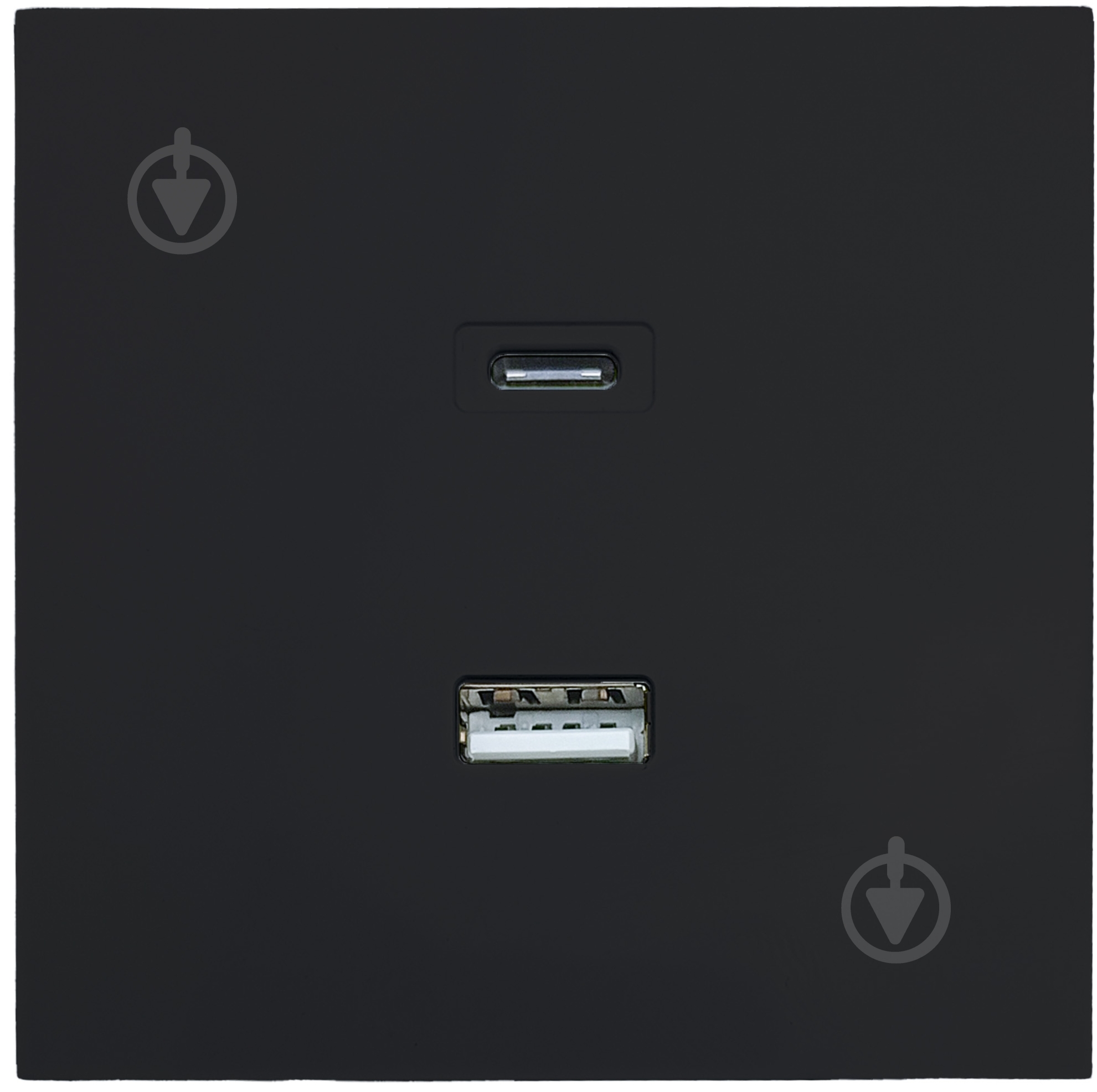 Механизм розетки USB + Type C HausMark Juna черный - фото 2