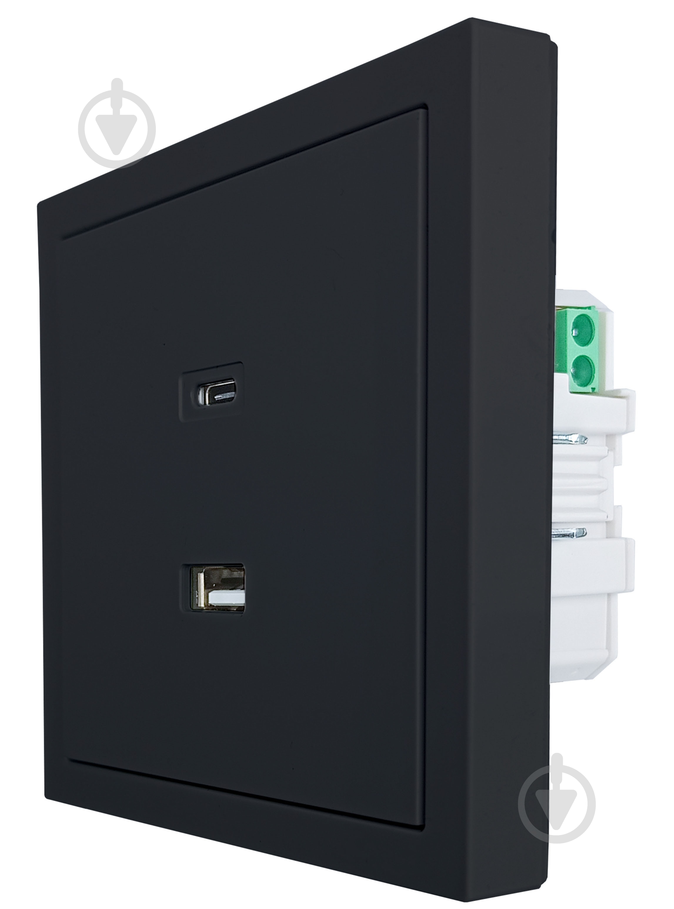 Механизм розетки USB + Type C HausMark Juna черный - фото 3