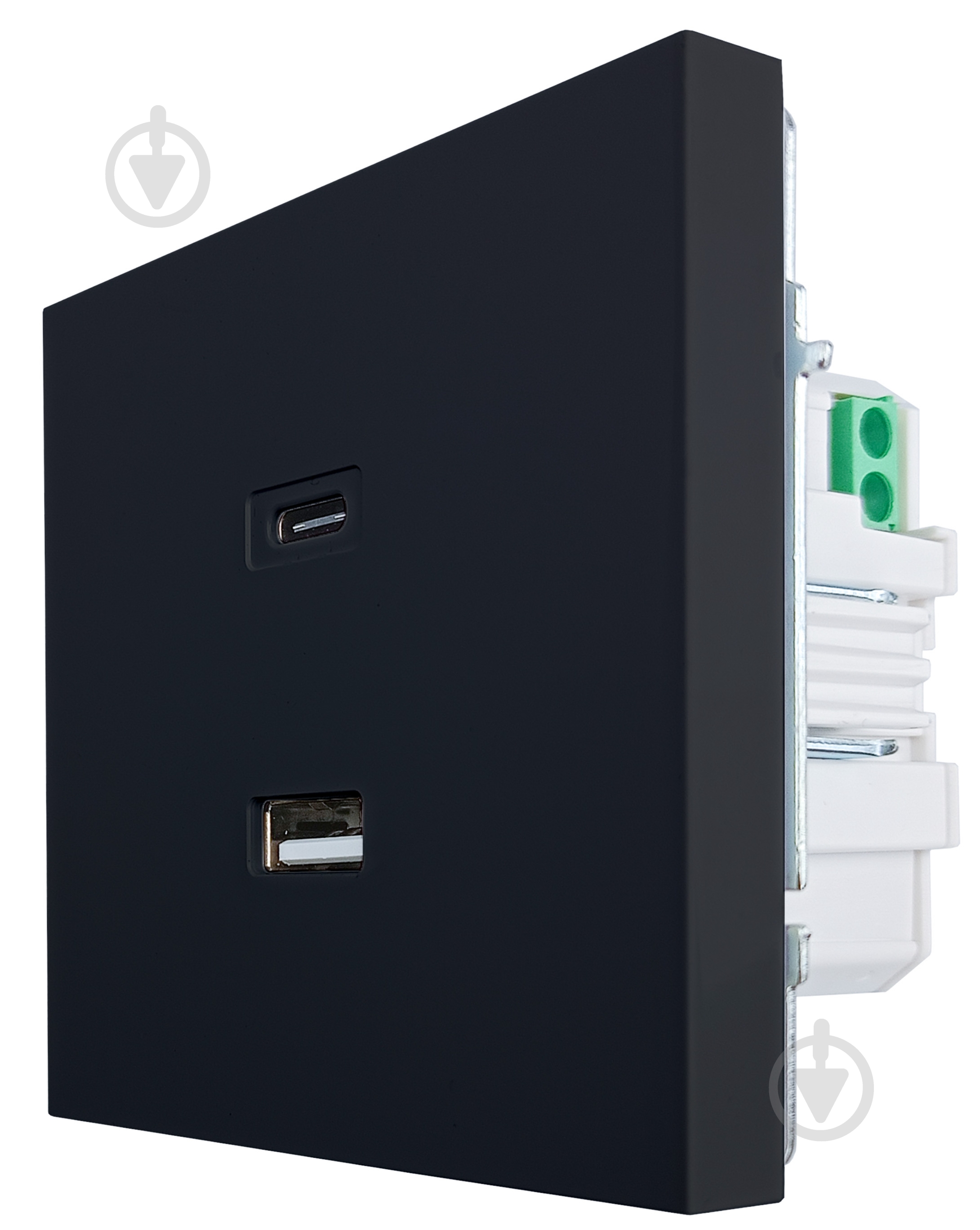 Механизм розетки USB + Type C HausMark Juna черный - фото 5