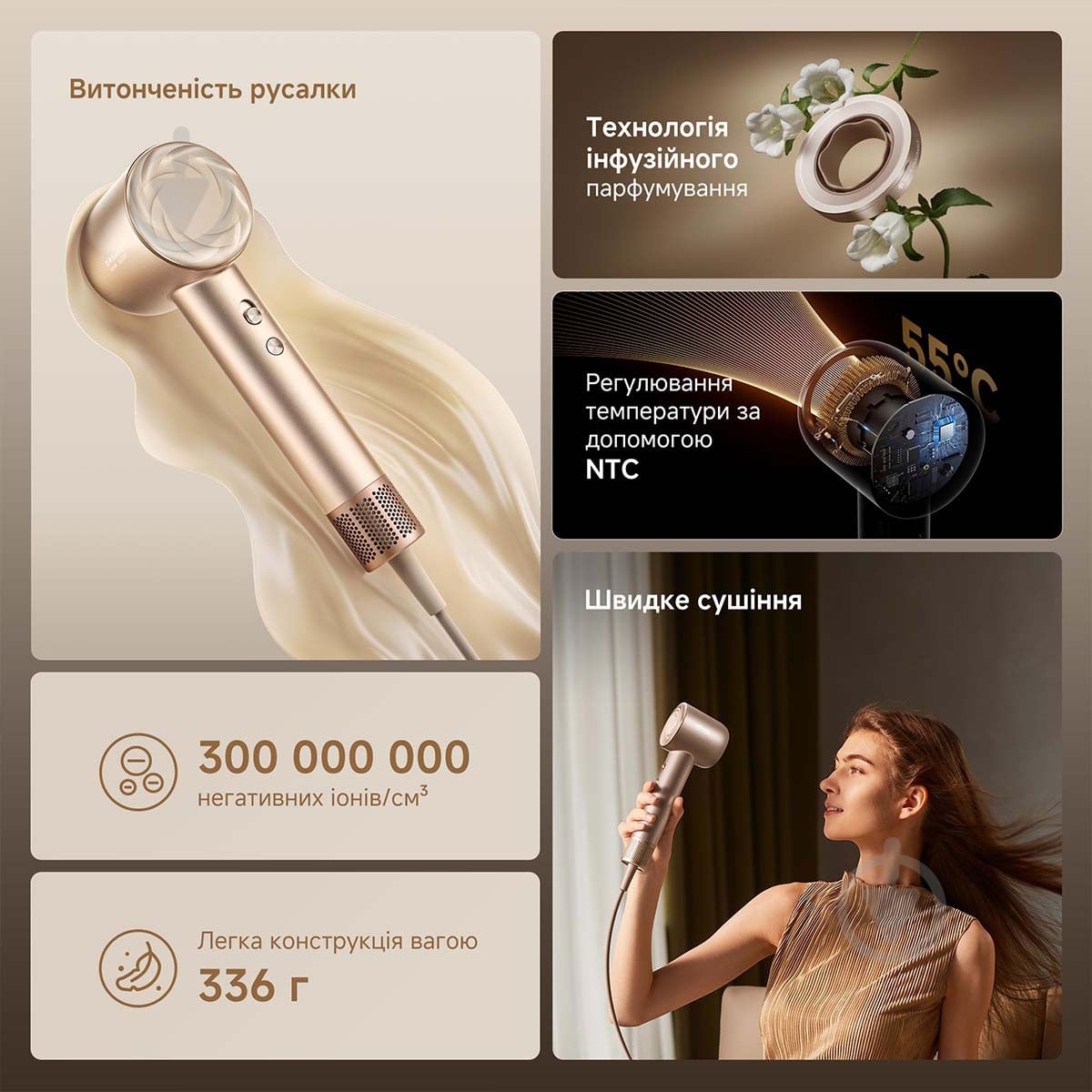 ВИТРИНА! Фен DREAME Glory Mix - Gold AHD18-GOLD - фото 27 ВИТРИНА! Фен DREAME Glory Mix - Gold AHD18-GOLD - фото 27