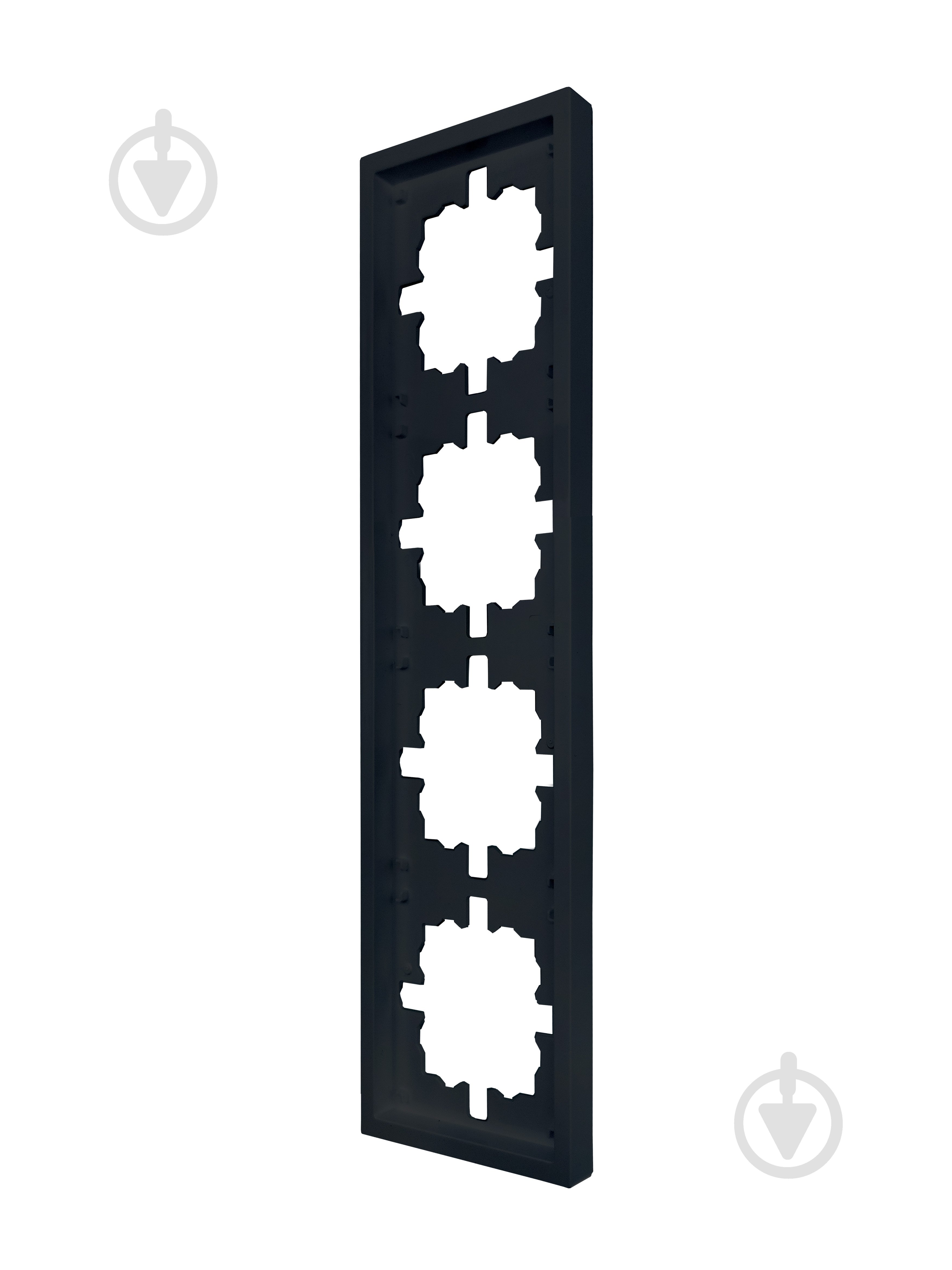 Рамка четырехместная HausMark Juna универсальная черный - фото 2