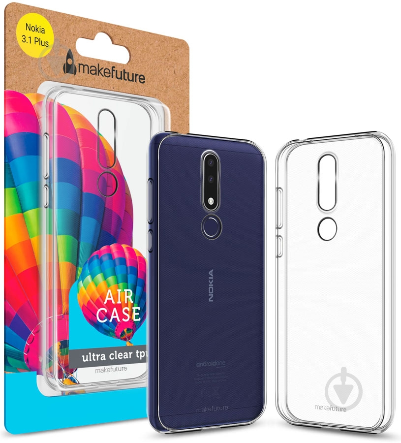Чехол-накладка MakeFuture Air Case для Nokia 3.1 Plus clear (MCA-N31P) - фото 2