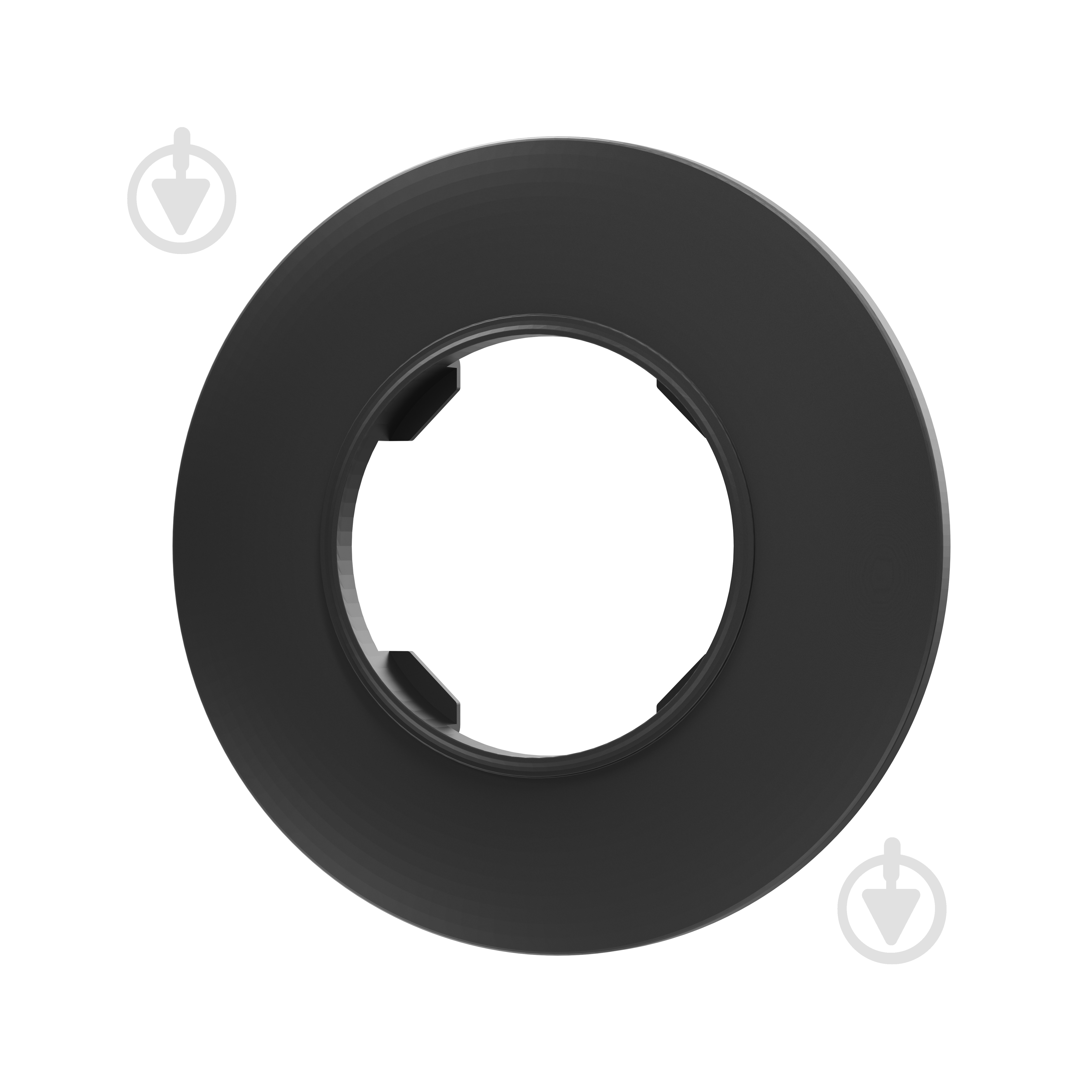 Рамка одномісна HausMark Rondo універсальна чорний - фото 1