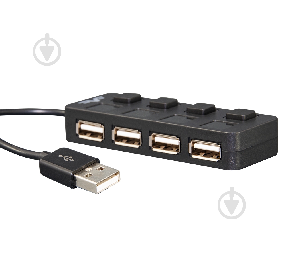 USB-хаб Frime 4хUSB2.0 black (FH-20010) - фото 1