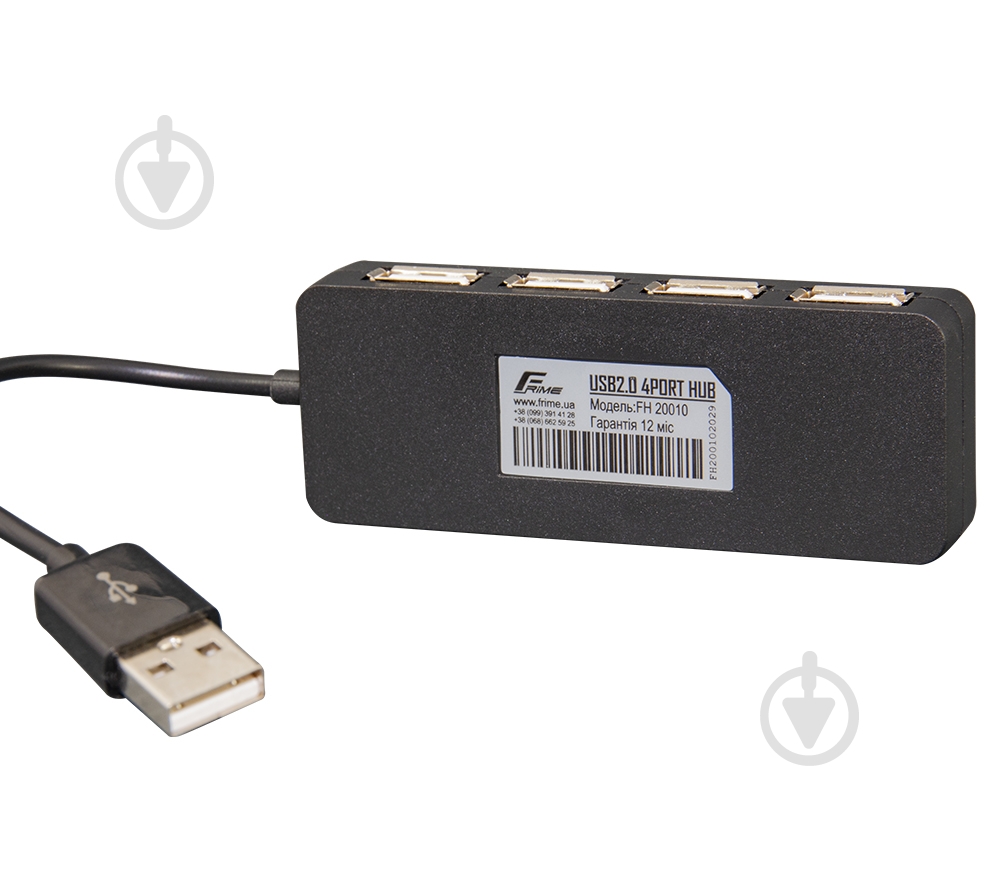 USB-хаб Frime 4хUSB2.0 black (FH-20010) - фото 3
