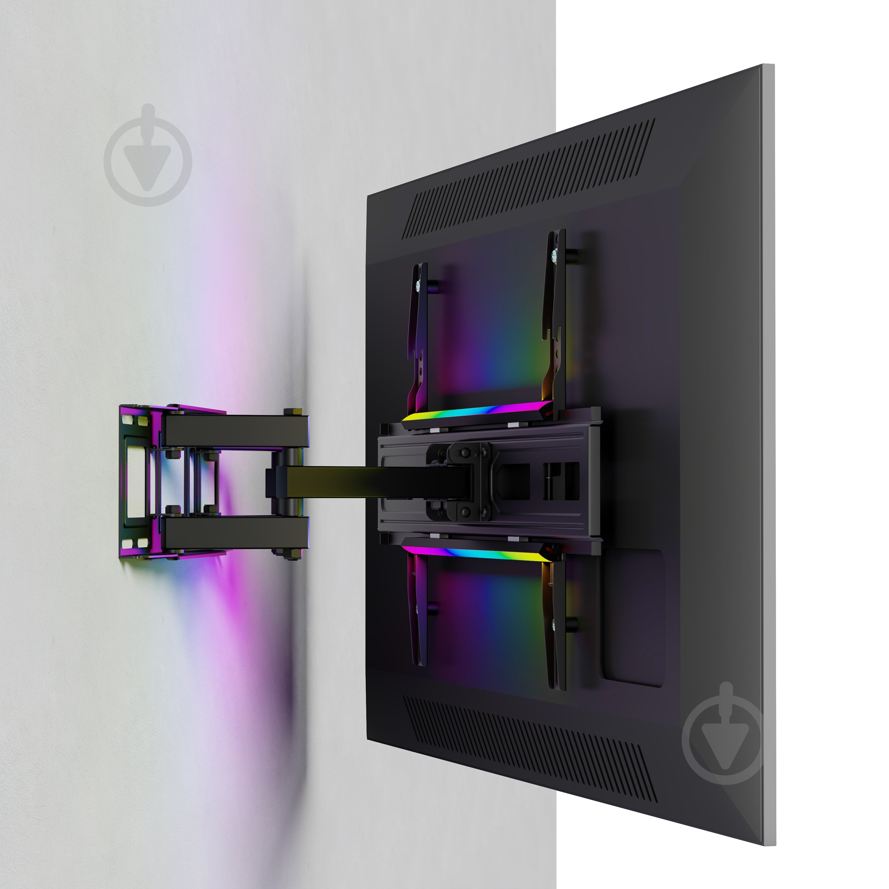 Крепление для телевизора Kivi с подсветкой ALUMIGLOW TV MOUNT поворотно-наклонные 37"-80" черный - фото 18