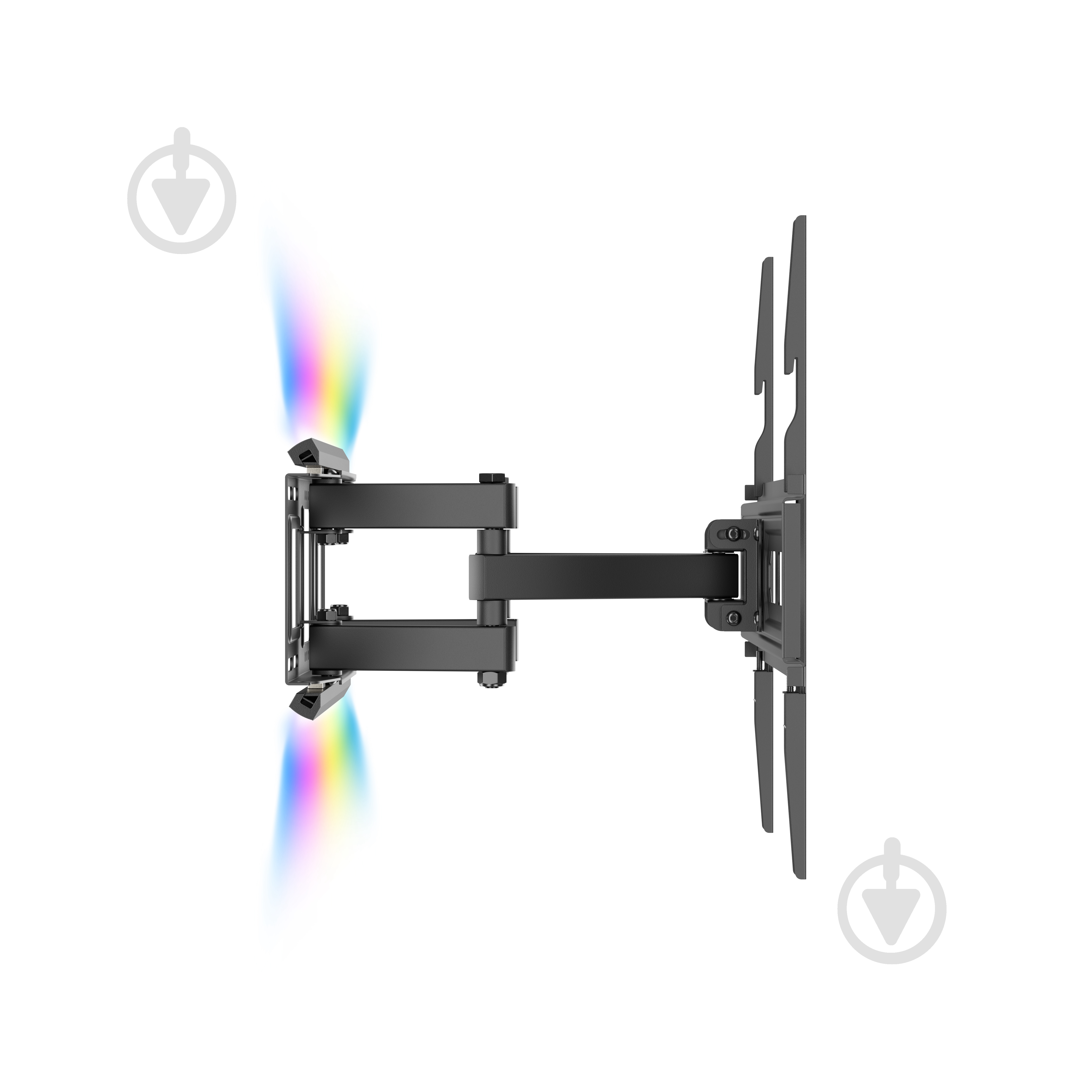 Крепление для телевизора Kivi с подсветкой ALUMIGLOW TV MOUNT поворотно-наклонные 37"-80" черный - фото 14