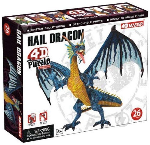 Пазл объемный 4D Master Дракон Ледяной 26841 - фото 1 Пазл объемный 4D Master Дракон Ледяной 26841 - фото 1