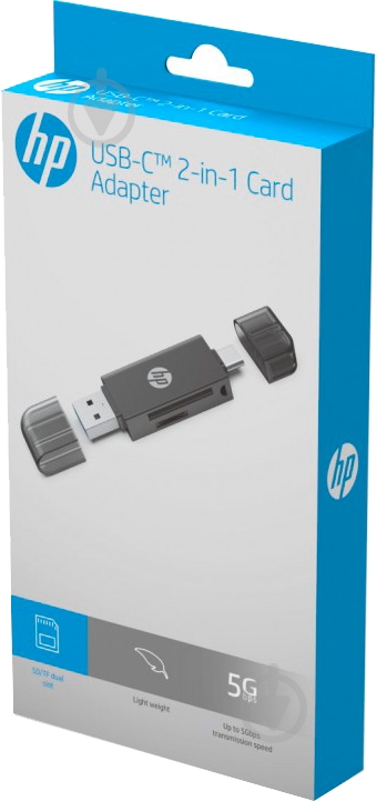 Кардридер HP DHC-CT102 USB-C 2-In-1 Card Adapter - фото 9