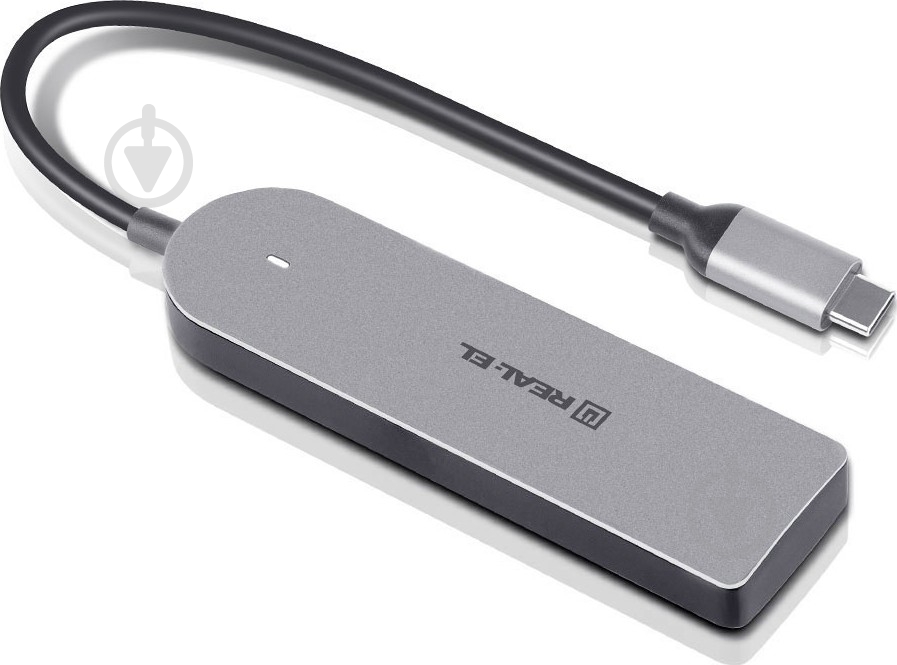 USB-хаб Real-el REAL-EL CQ-415 Space Grey - фото 4 USB-хаб Real-el REAL-EL CQ-415 Space Grey - фото 4