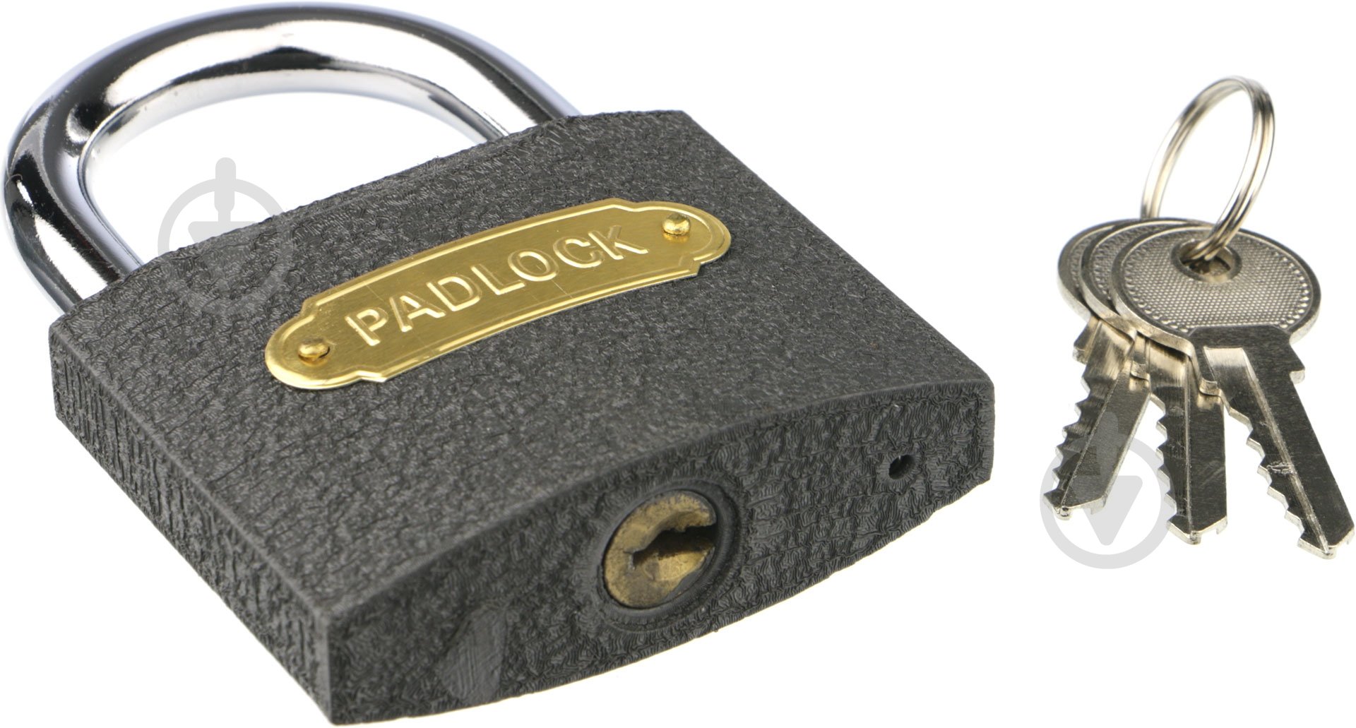 Замок навесной 32 мм серый открытый (амбарный) - фото 2