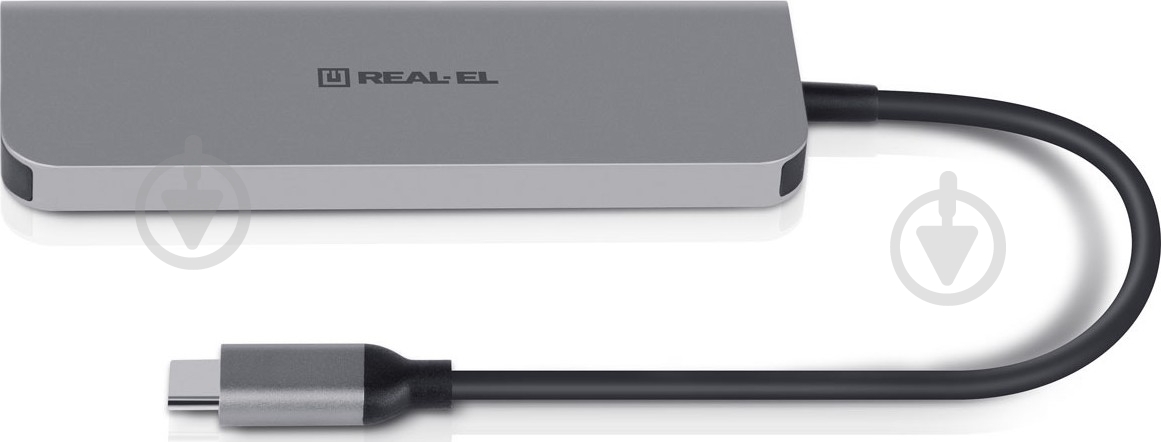 USB-хаб Real-el REAL-EL CQ-700 Space Grey - фото 9