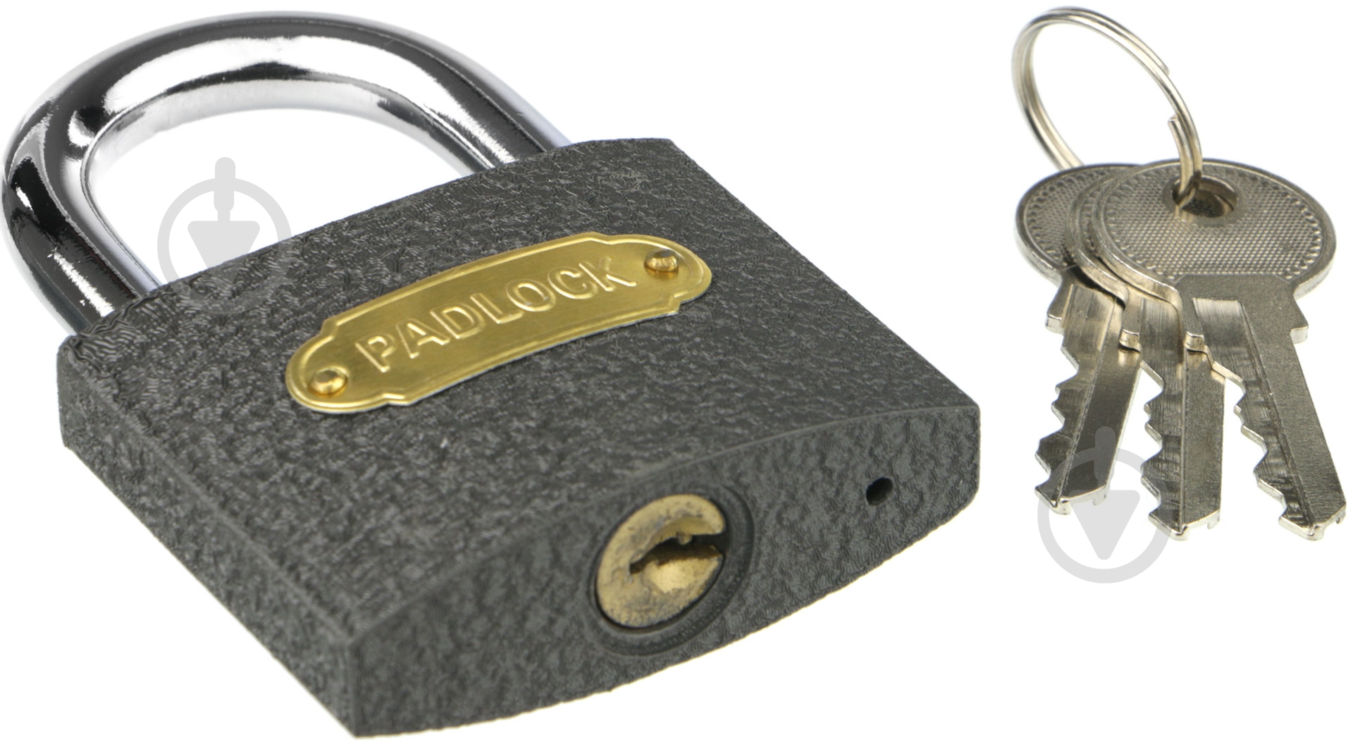 Замок навесной 50 мм диаметр дуги 8 мм открытый (амбарный) - фото 2