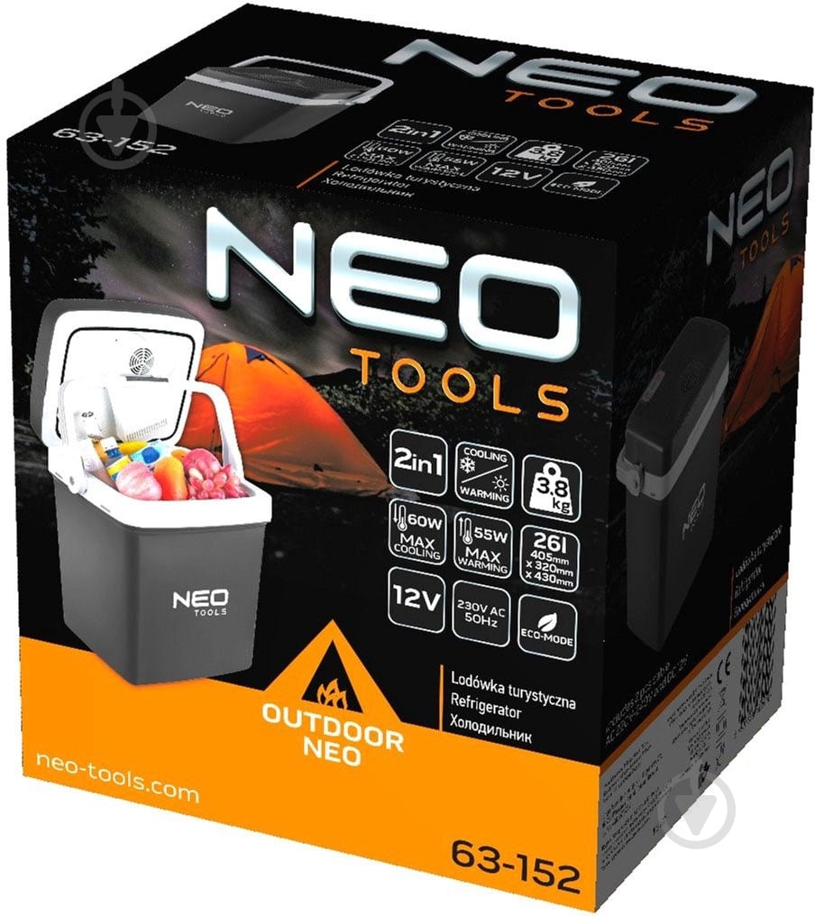 Автохолодильник NEO tools 26 л (63-152) - фото 10 Автохолодильник NEO tools 26 л (63-152) - фото 10