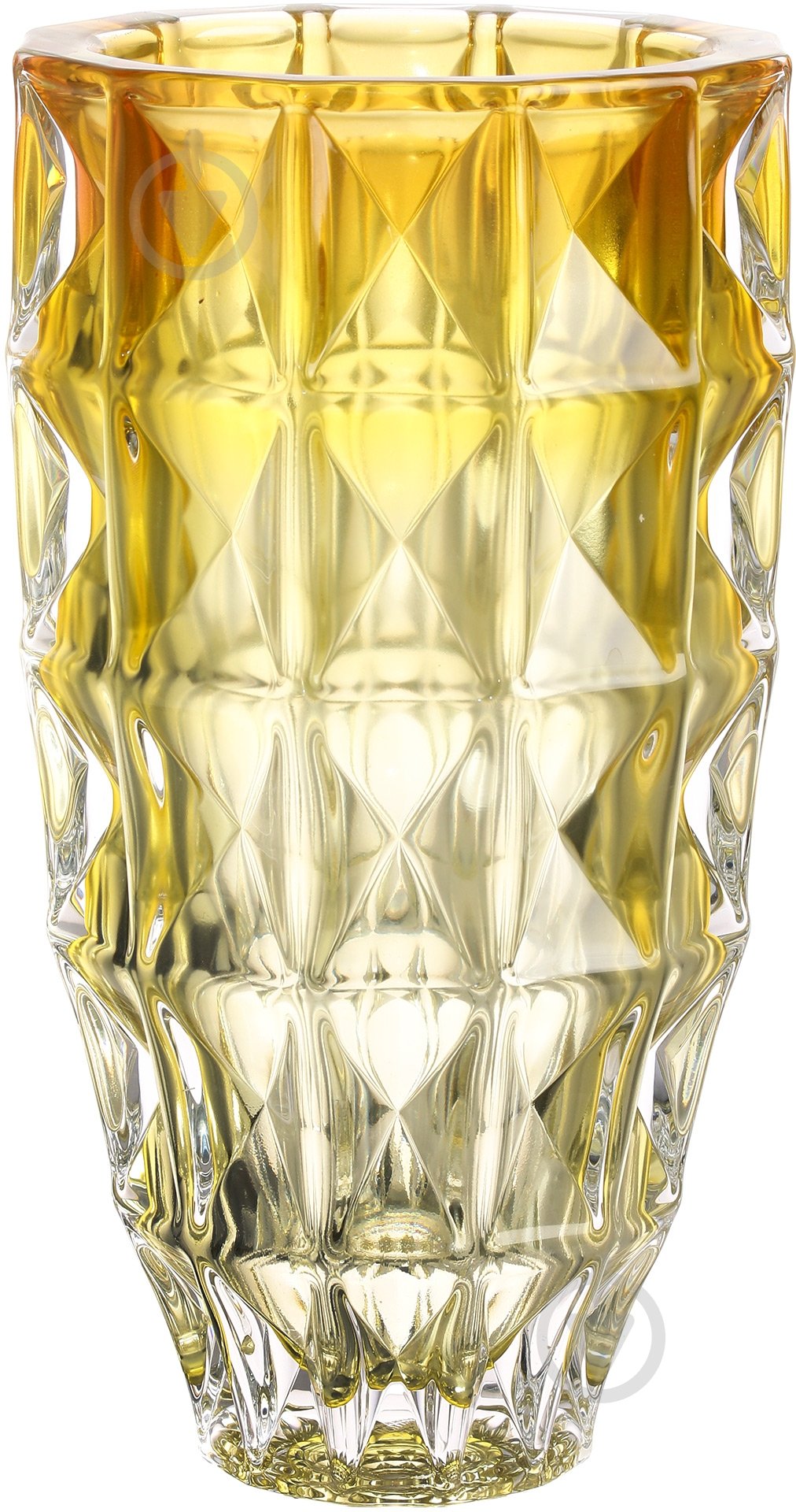 Ваза Bohemia Diamond cooper amber 28 см DIAMOND COOPER AMBER DECORATED - фото 1