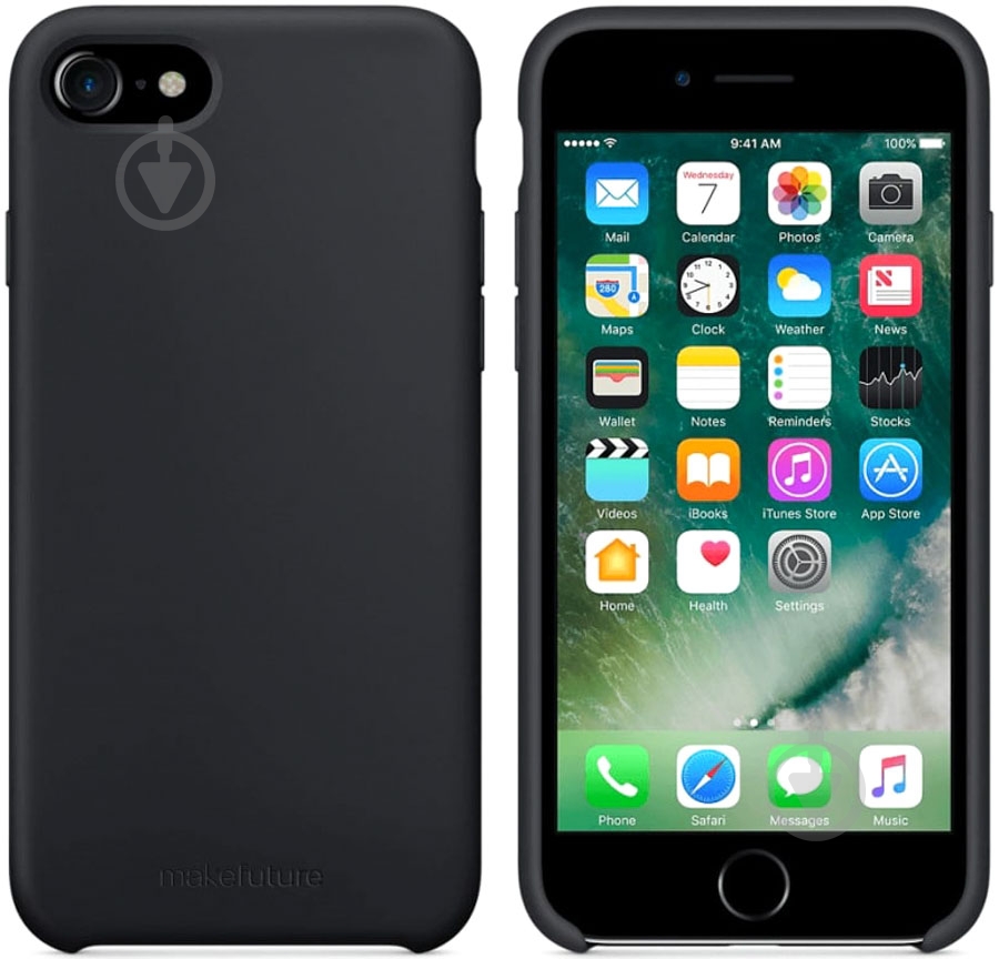 Чехол-накладка MakeFuture MCS-AI7/8BK для Apple iPhone 7/8 - фото 1