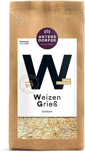 Крупа манна Antersdorfer Die Bio-Muhle органічна цільнозернова 500 г - фото 1 Крупа манна Antersdorfer Die Bio-Muhle органічна цільнозернова 500 г - фото 1