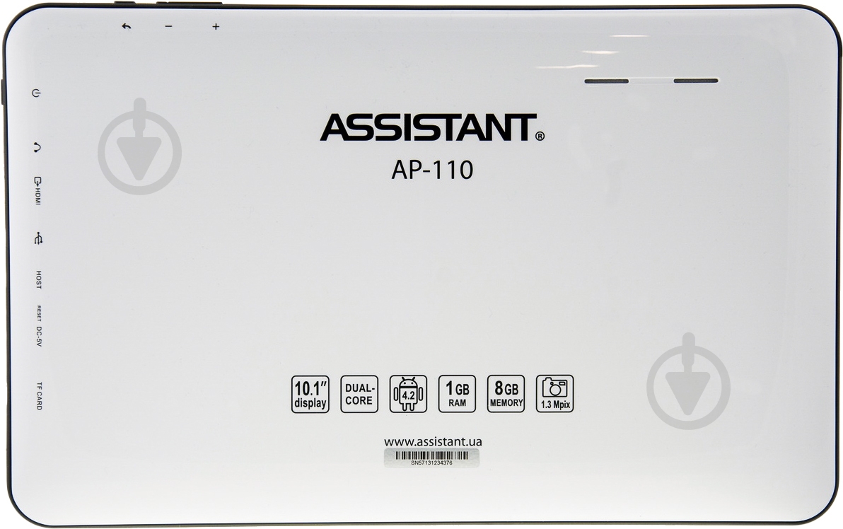 Планшет Assistant AP-110N 8GB 10.1" white - фото 2
