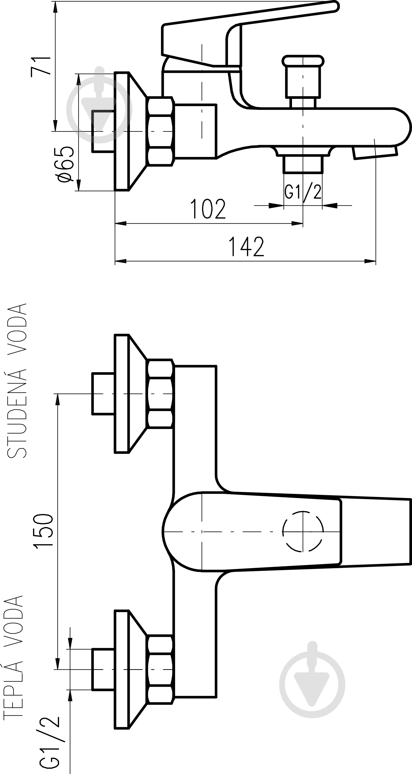 Смеситель для ванны Rav Slezak Colorado СО154.5 - фото 2 Смеситель для ванны Rav Slezak Colorado СО154.5 - фото 2